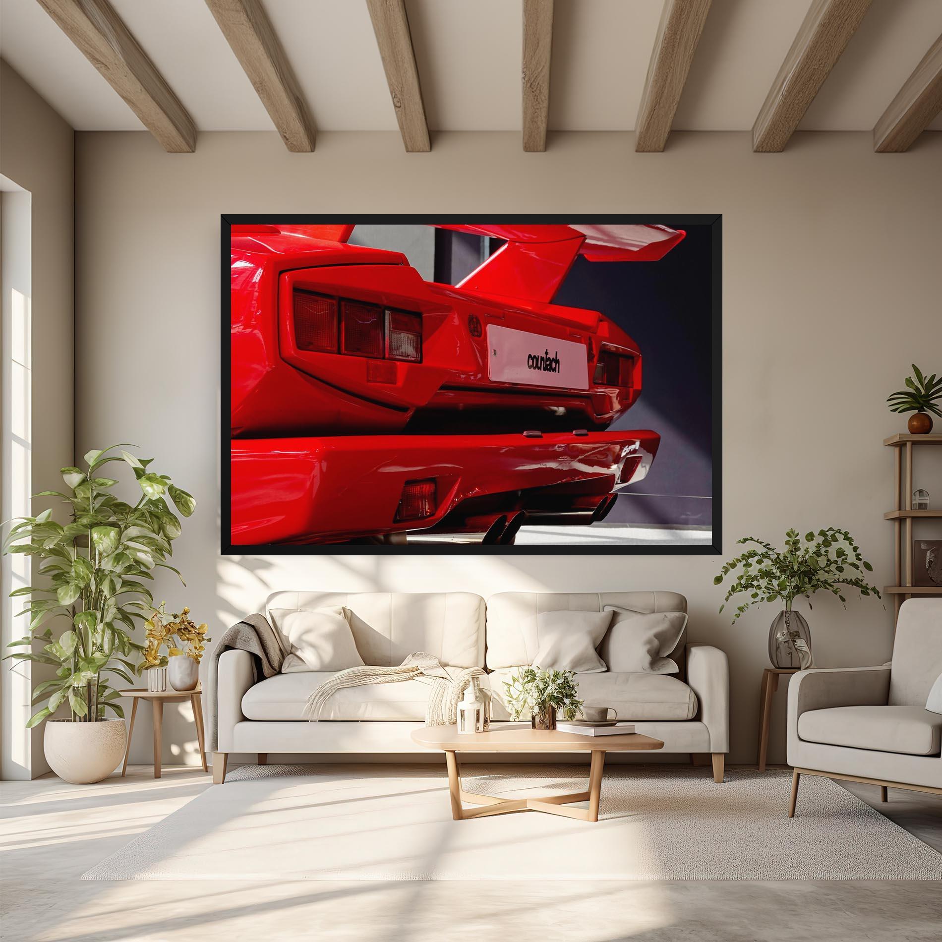 Tablou Canvas Red Rear Countach mockup 6