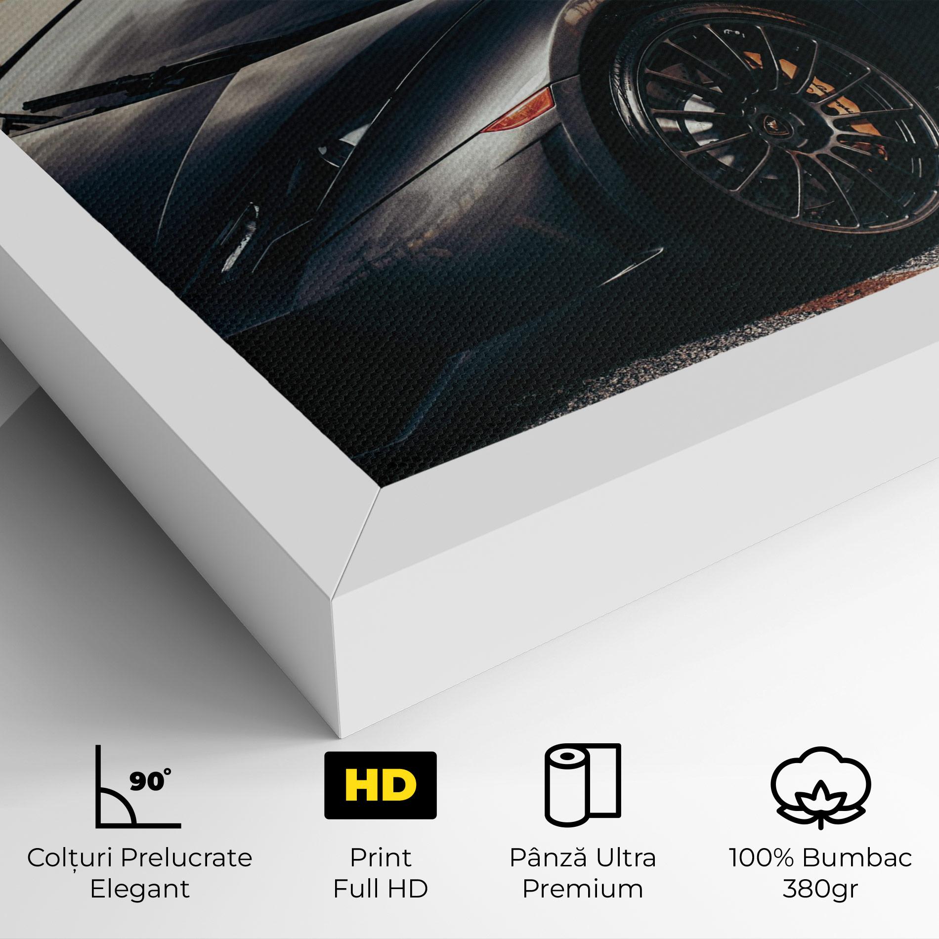 Tablou Canvas Black Lambo Sea mockup 4