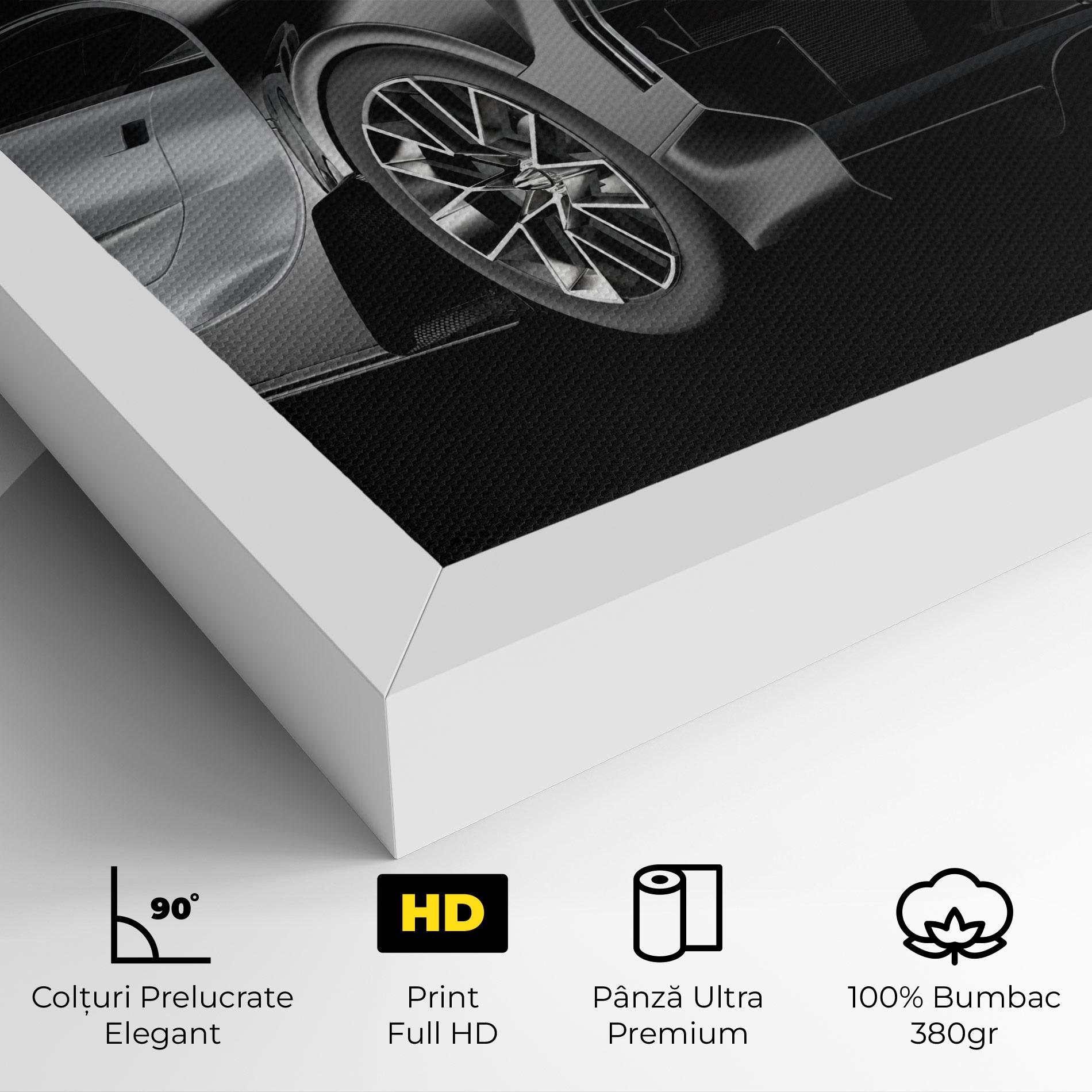 Tablou Canvas Black Rear Hypercar mockup 4