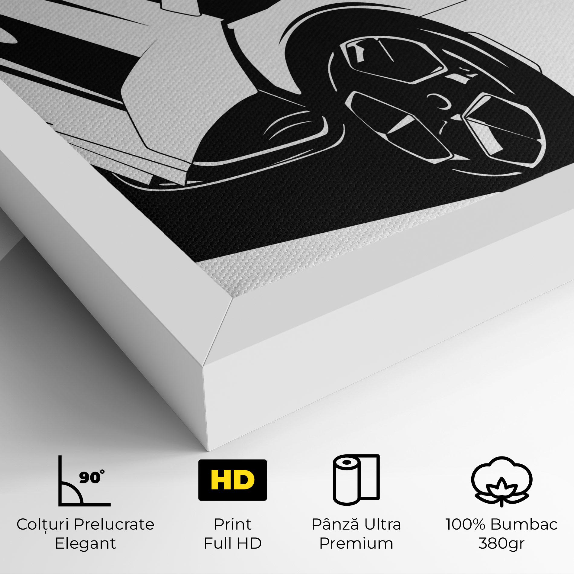 Tablou Canvas Black White Car mockup 4
