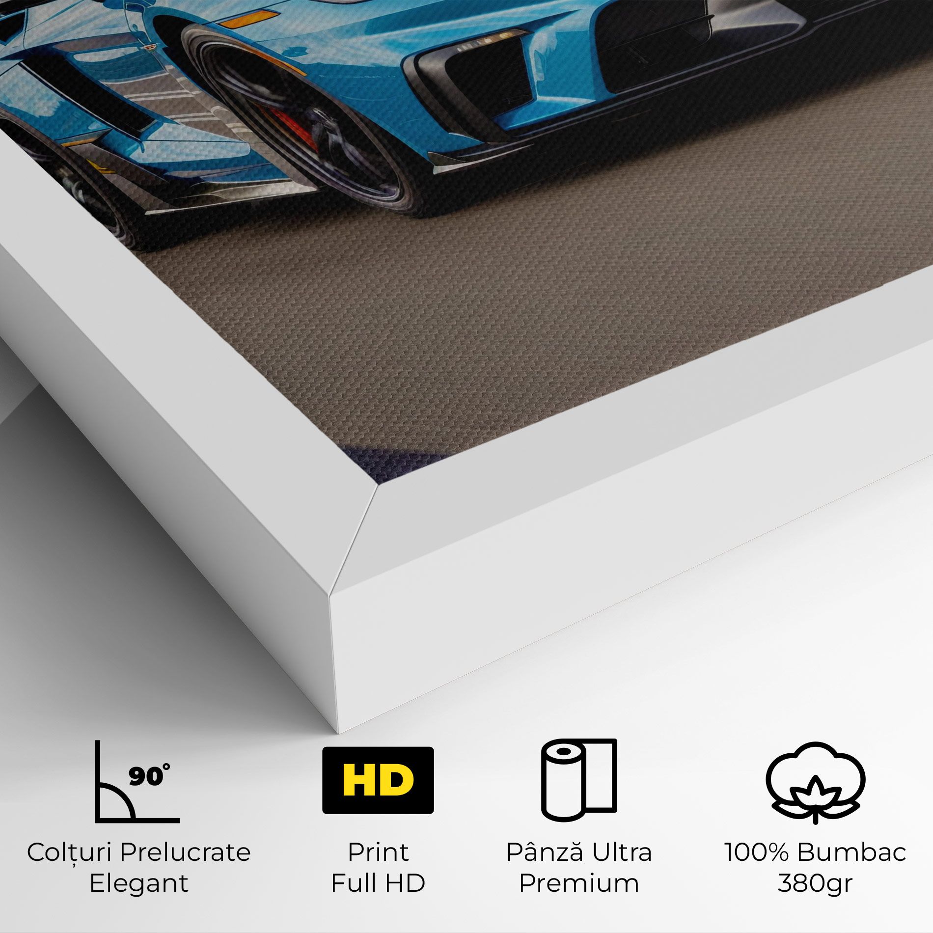 Blue Sport Car mockup 4