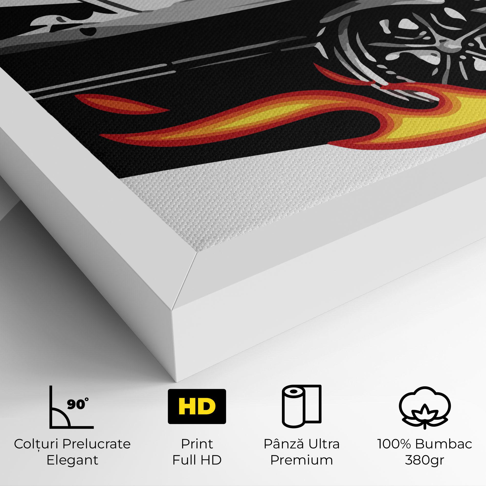Tablou Canvas Fire Black Car mockup 4