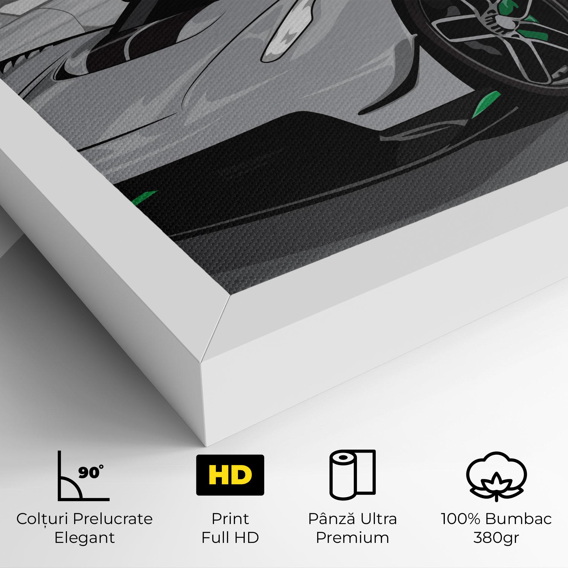 Tablou Canvas Grey Sport Car mockup 4