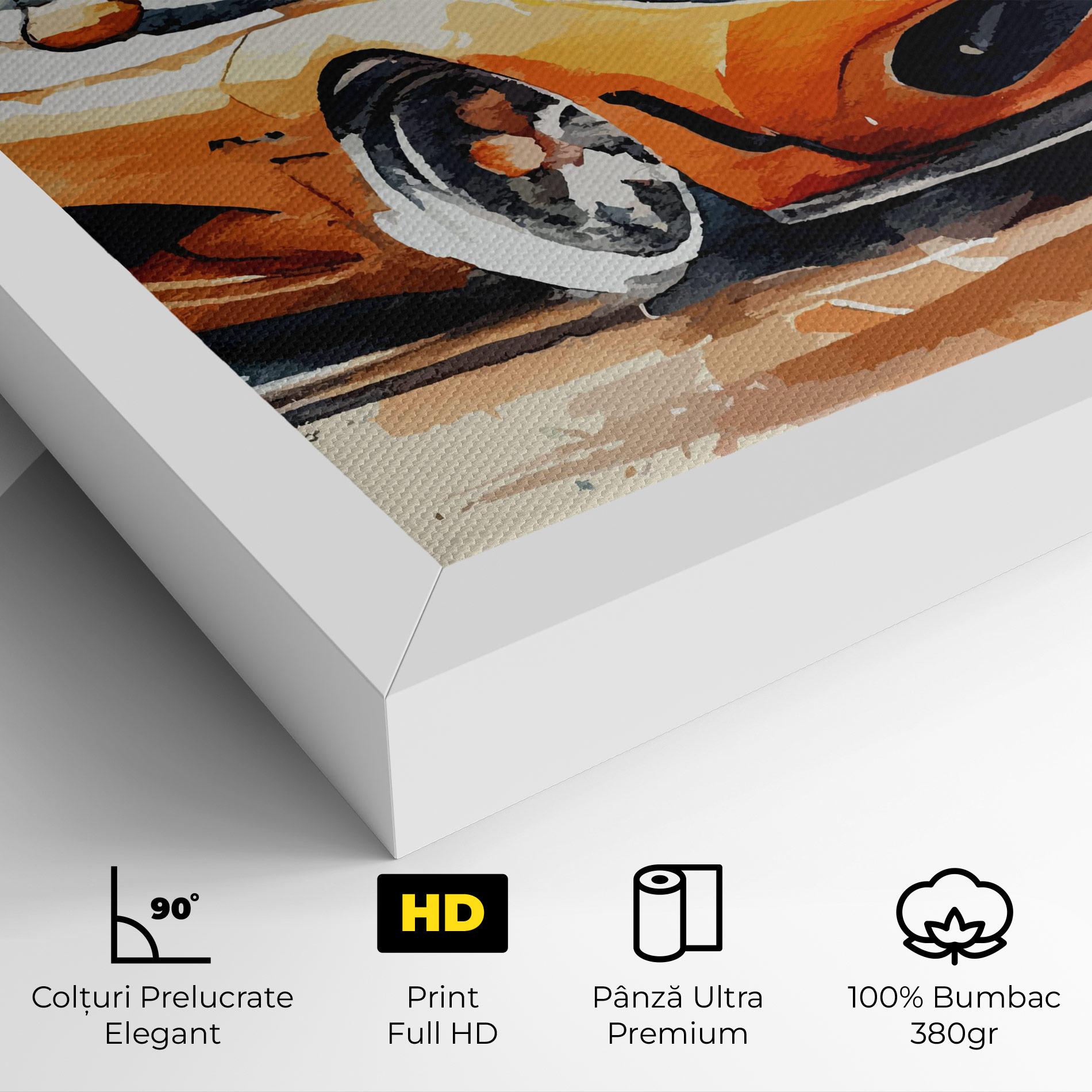 Tablou Canvas Orange Paint Car mockup 4