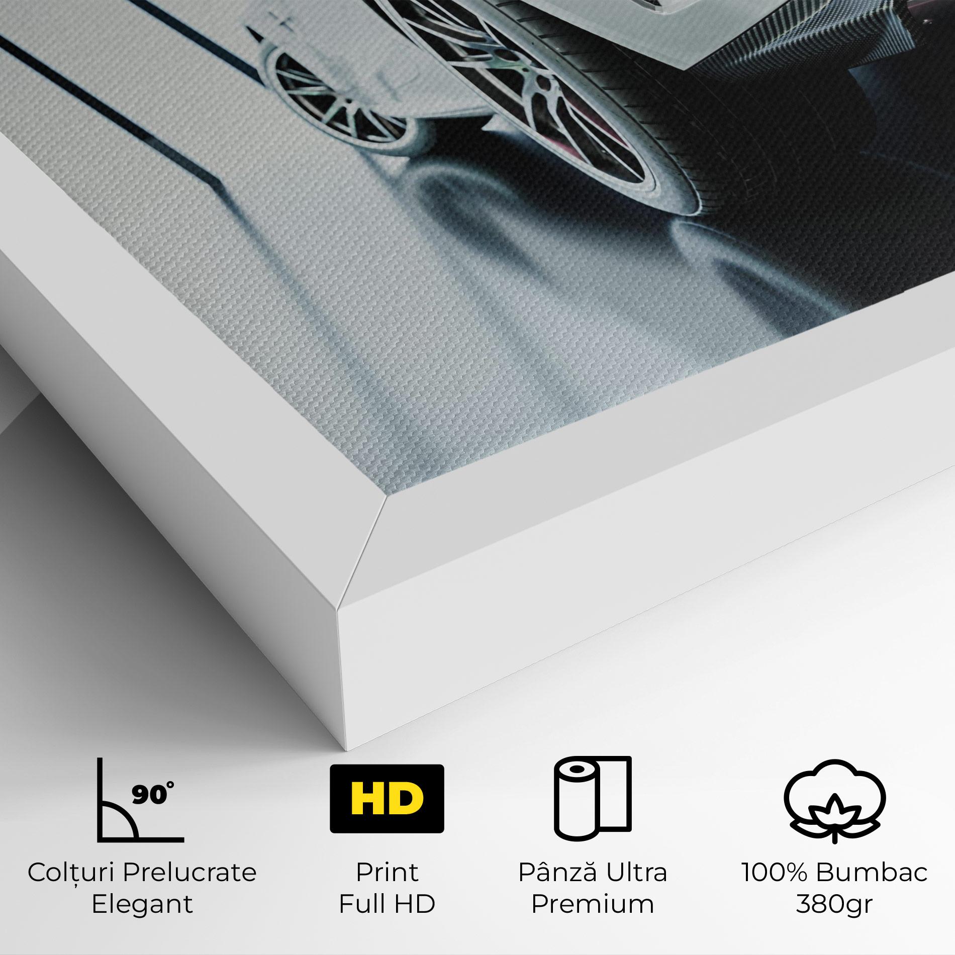 Tablou Canvas White Mercedes Amg mockup 4