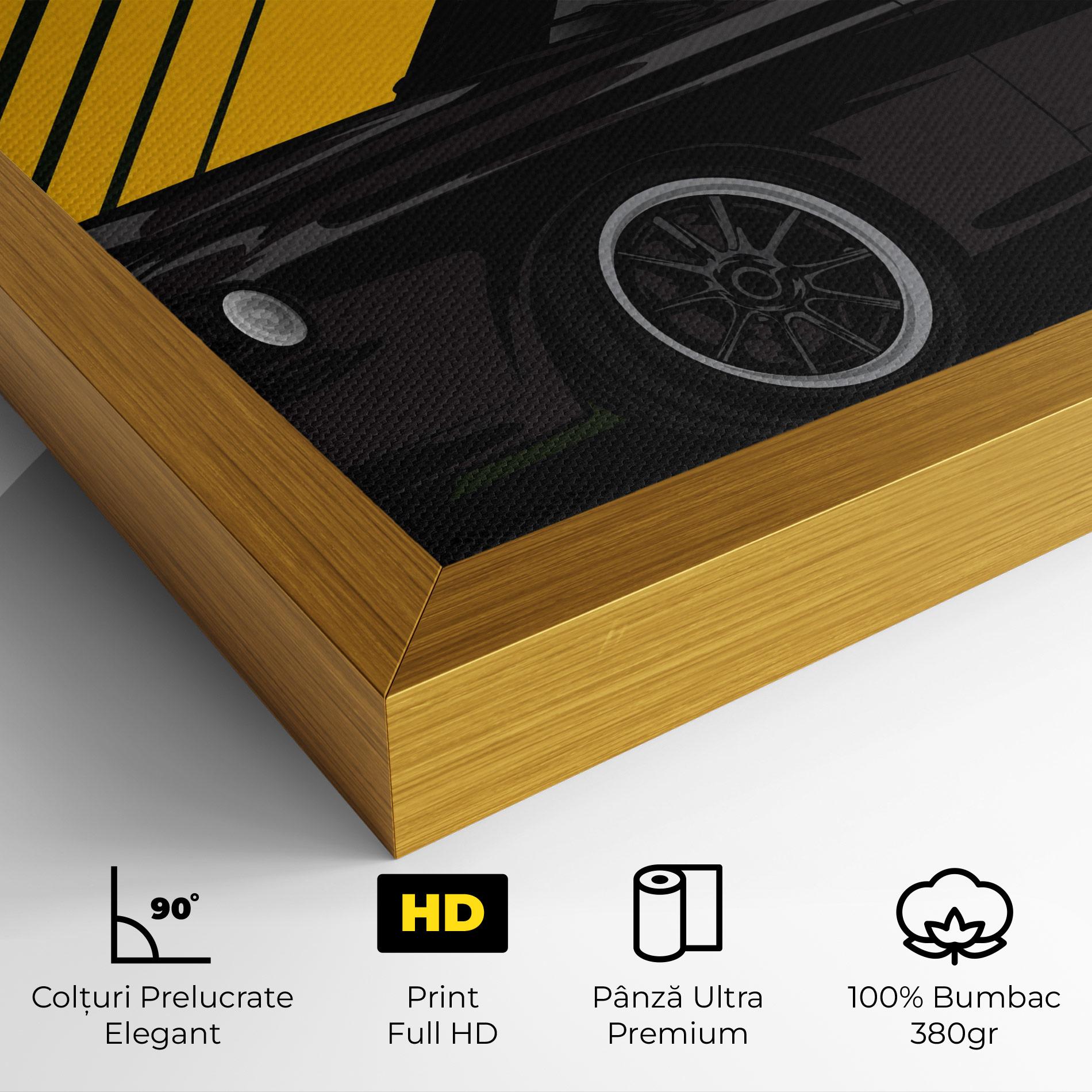 Tablou Canvas Black Car Sun mockup 4