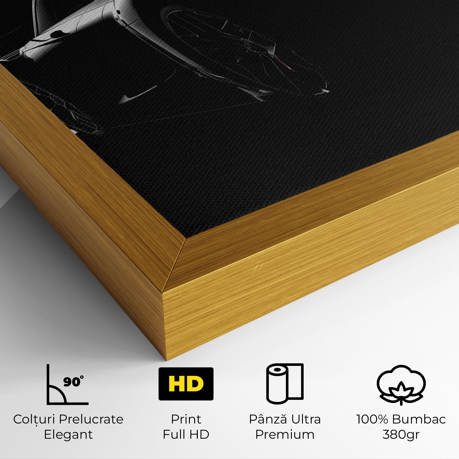 Tablou Canvas Black Hypercar Car mockup 4