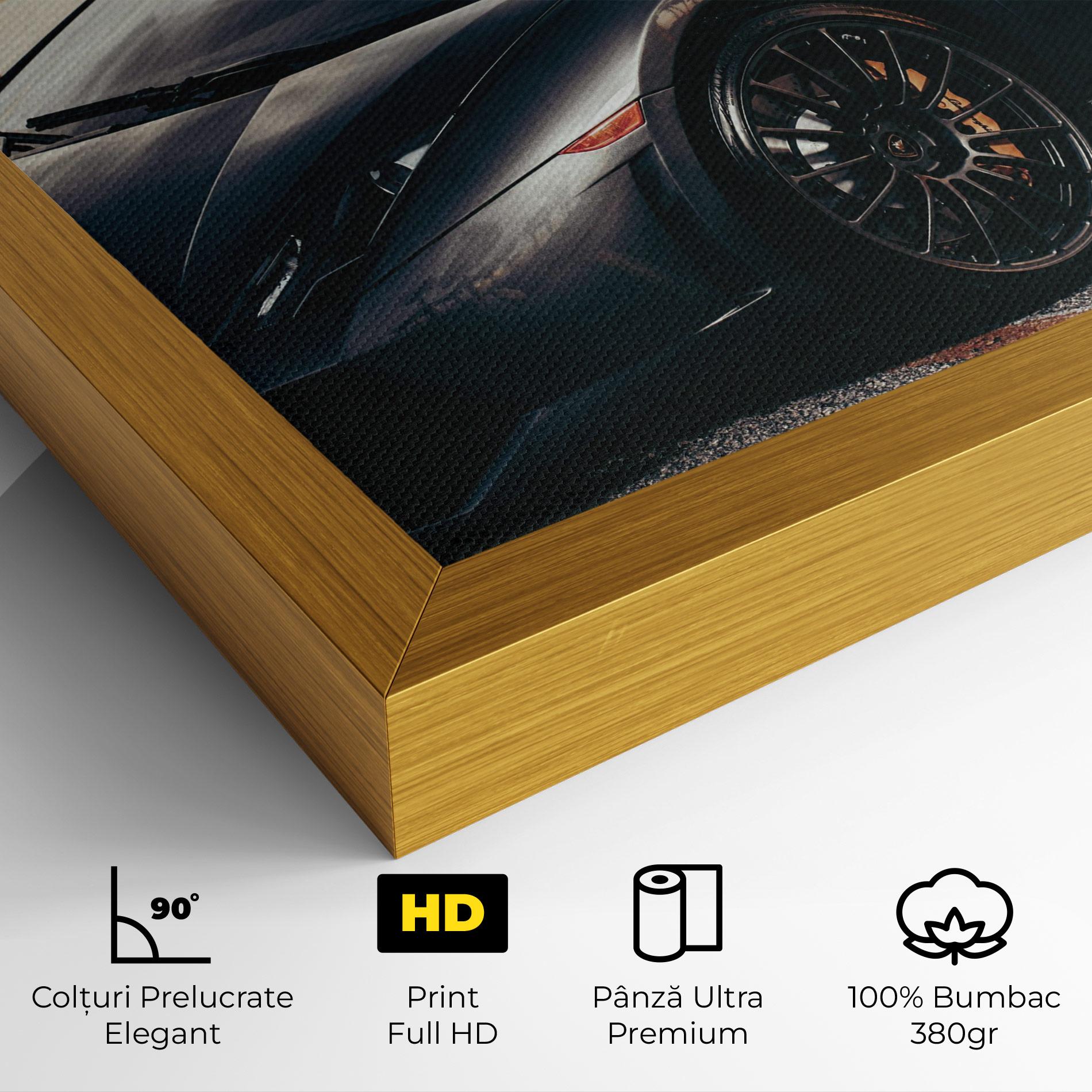 Tablou Canvas Black Lambo Sea mockup 4