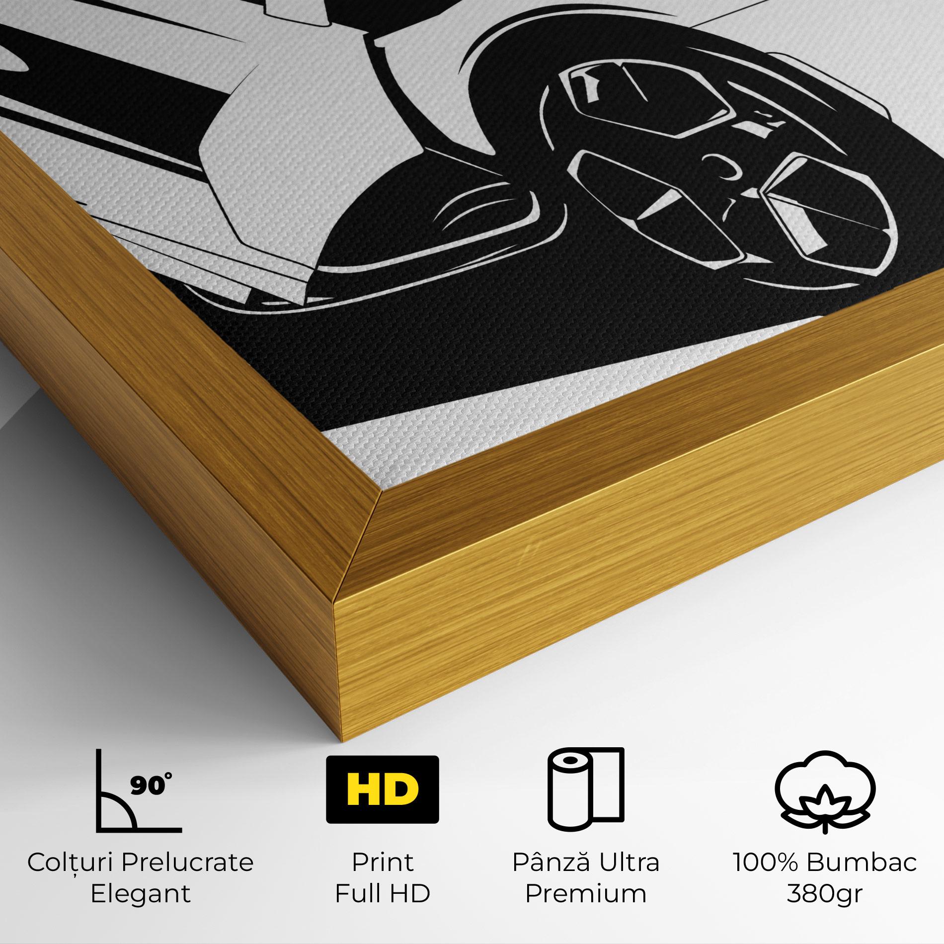 Tablou Canvas Black White Car mockup 4