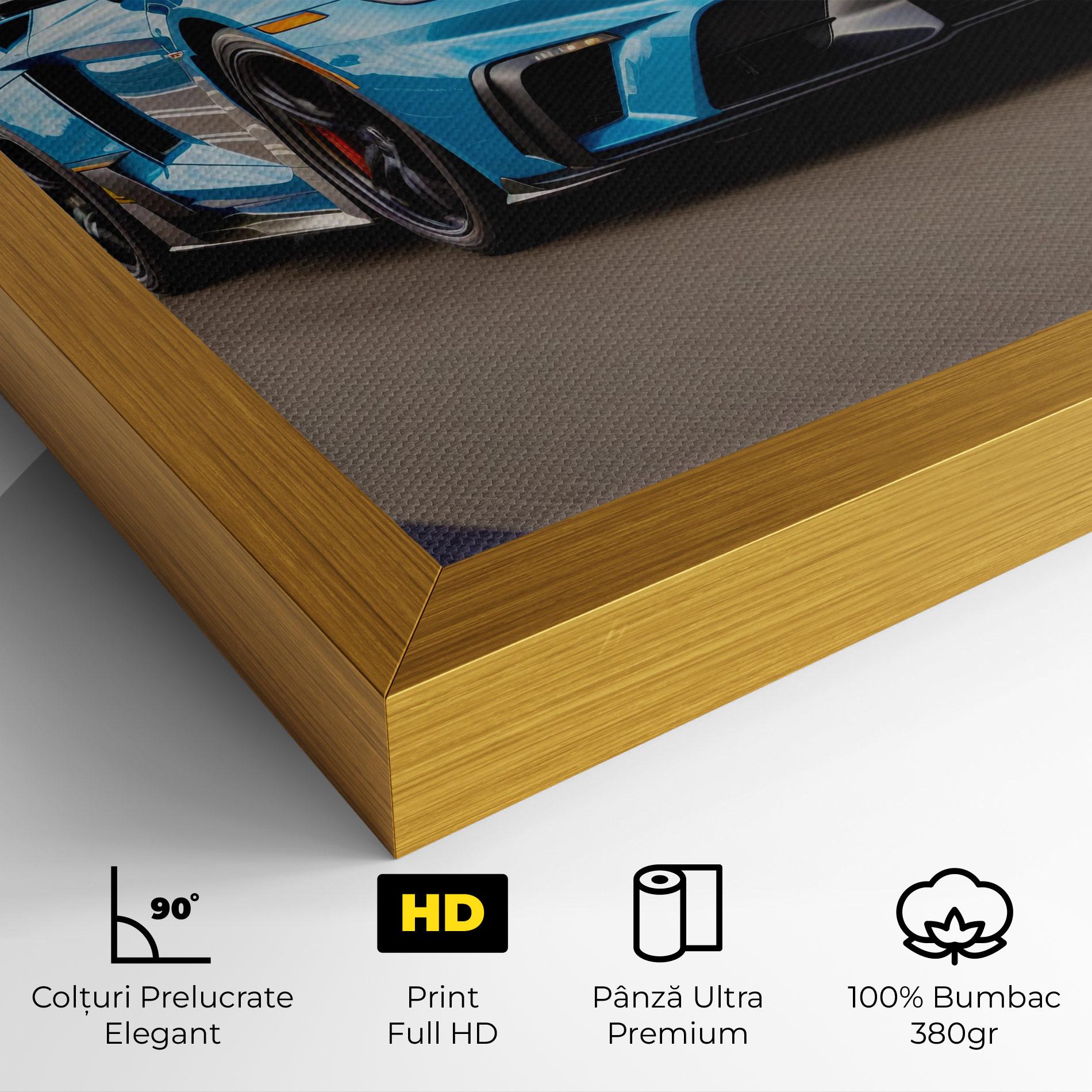 Tablou Canvas Blue Sport Car mockup 4