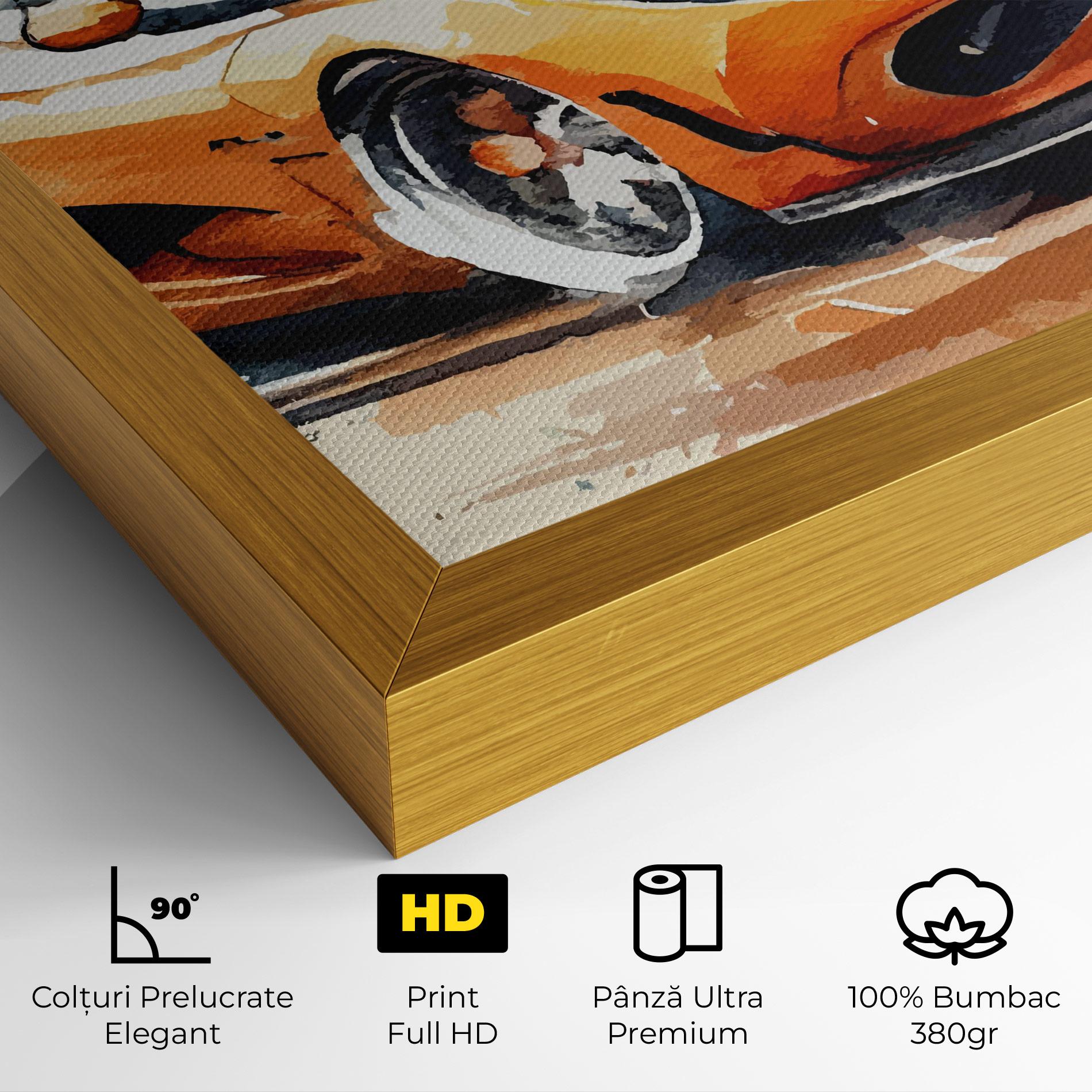 Tablou Canvas Orange Paint Car mockup 4