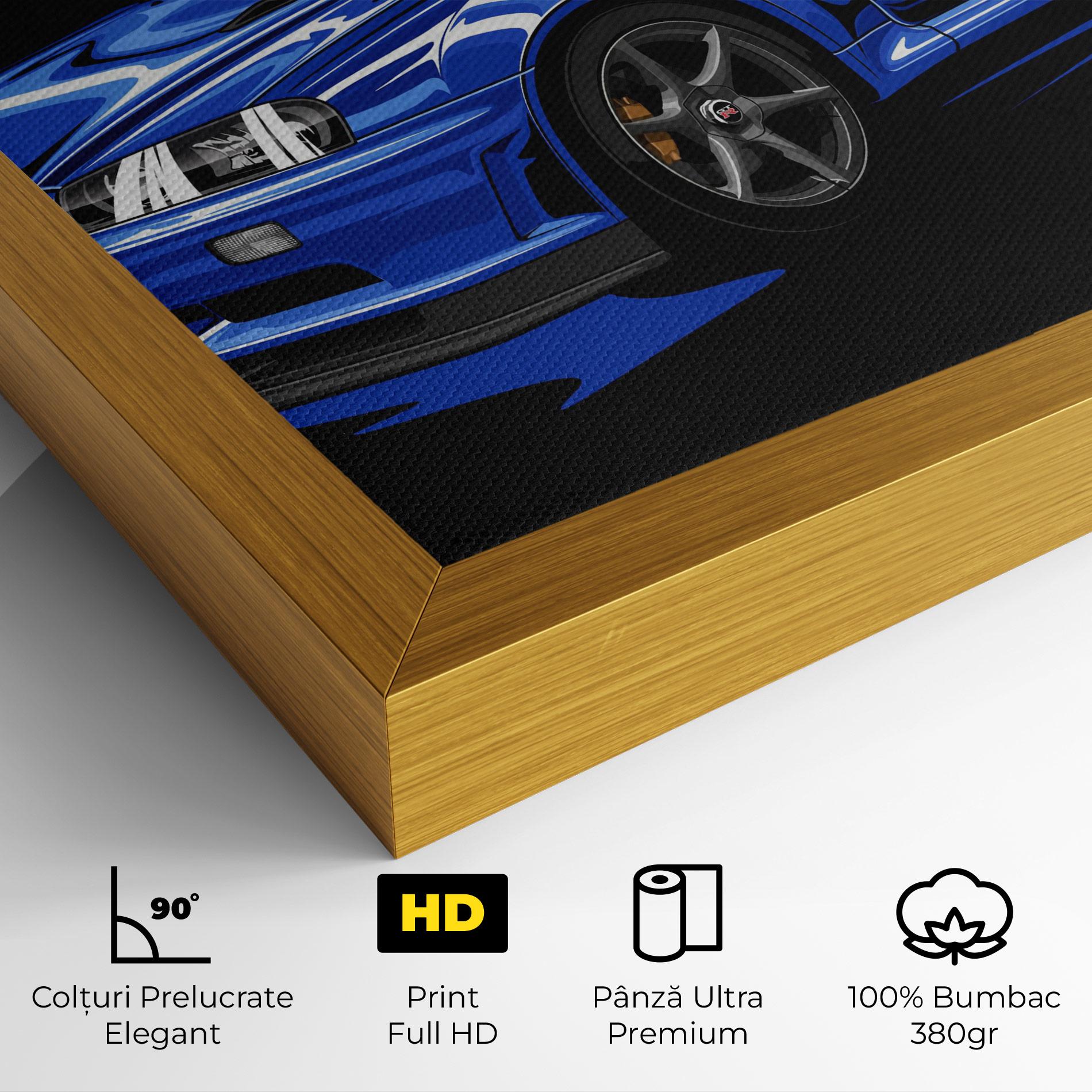Tablou Canvas Sport Blue Car mockup 4