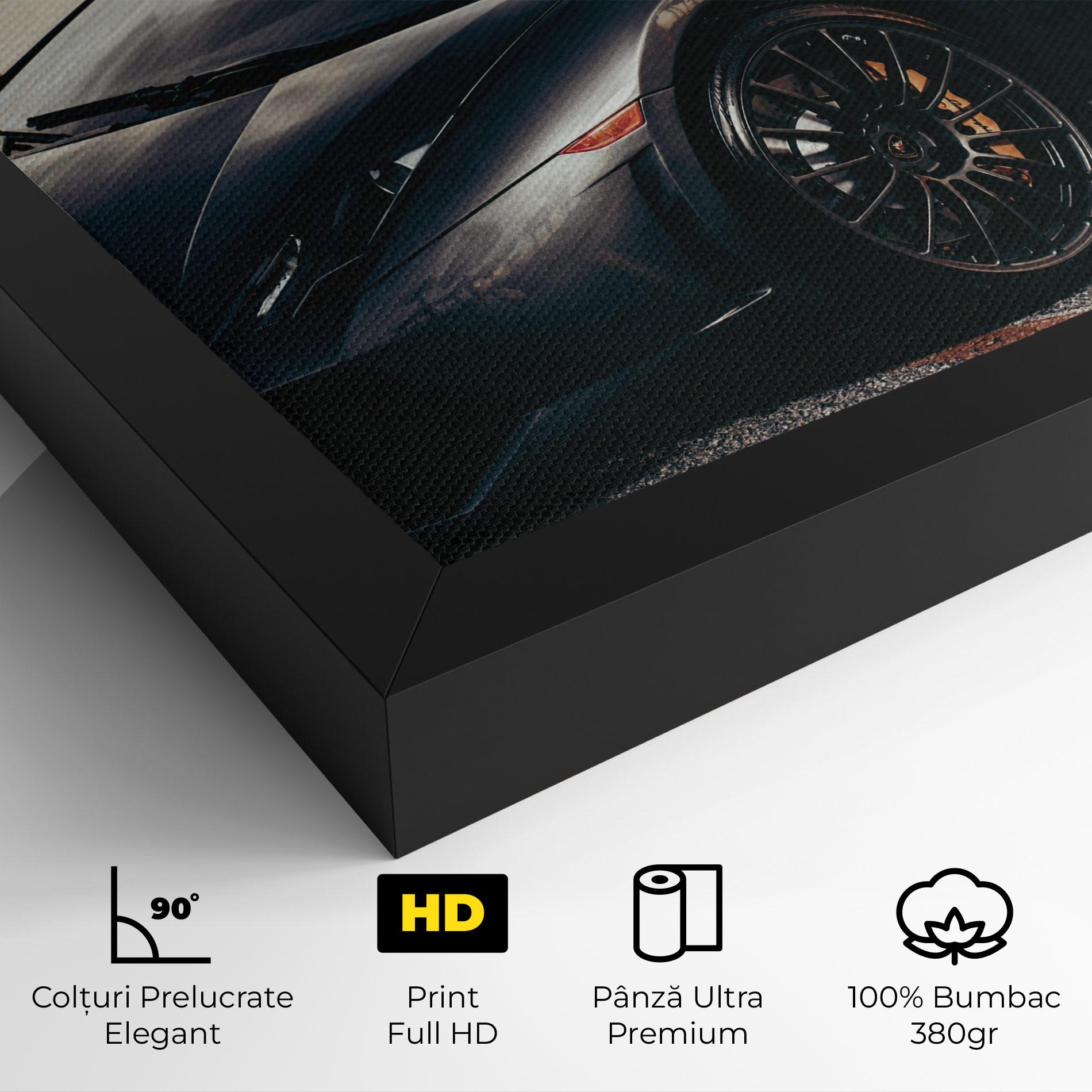 Tablou Canvas Black Lambo Sea mockup 4