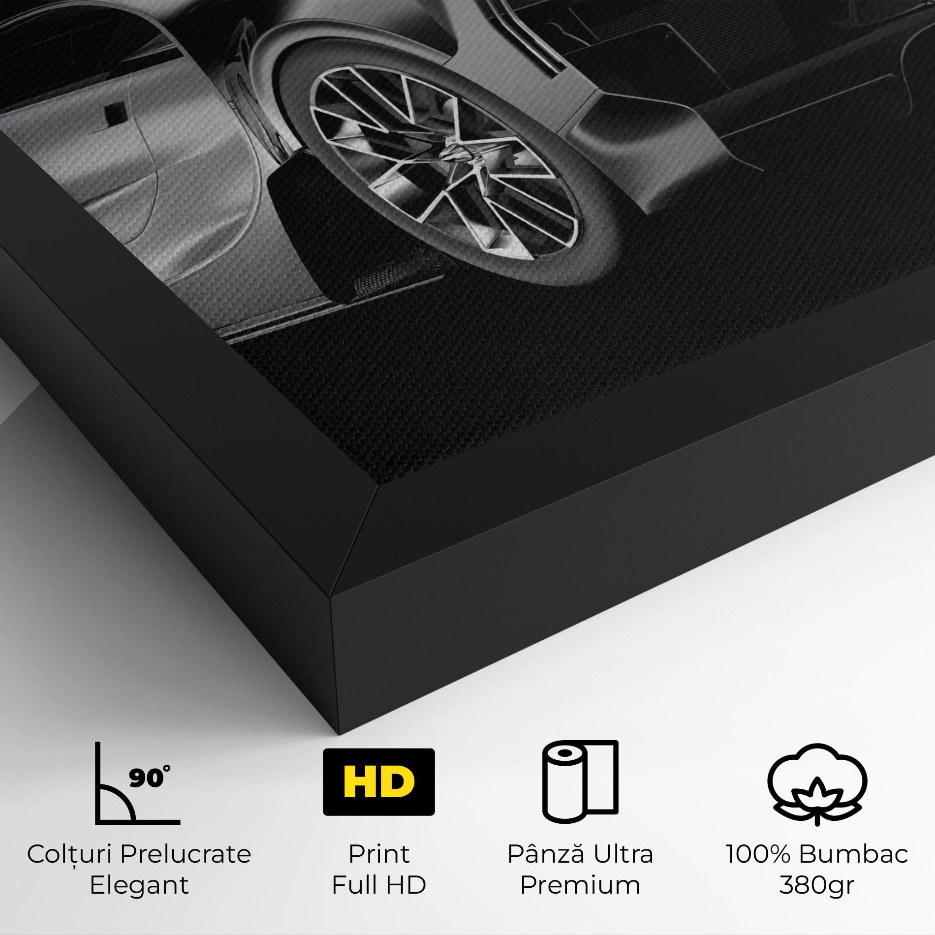 Tablou Canvas Black Rear Hypercar mockup 4