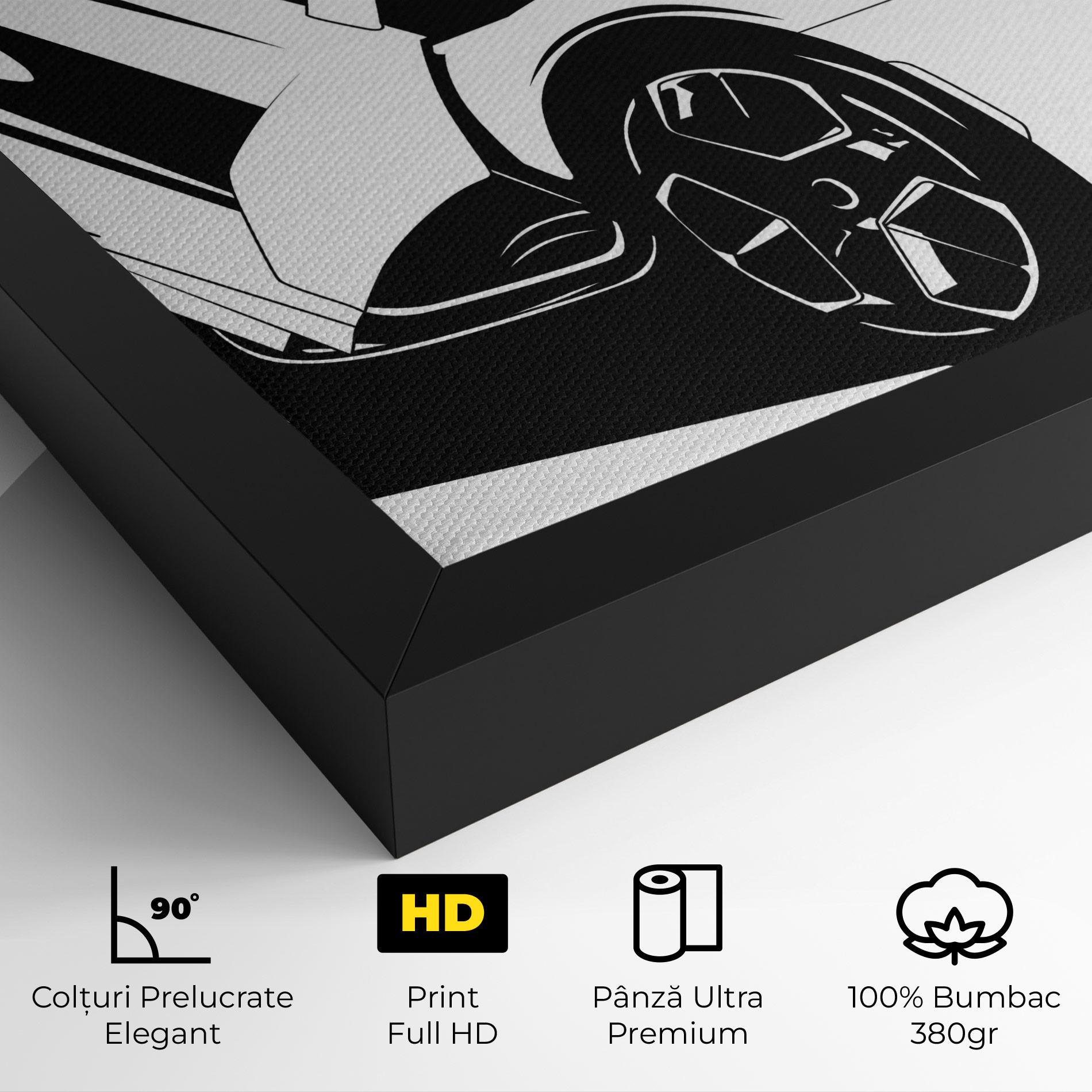 Tablou Canvas Black White Car mockup 4