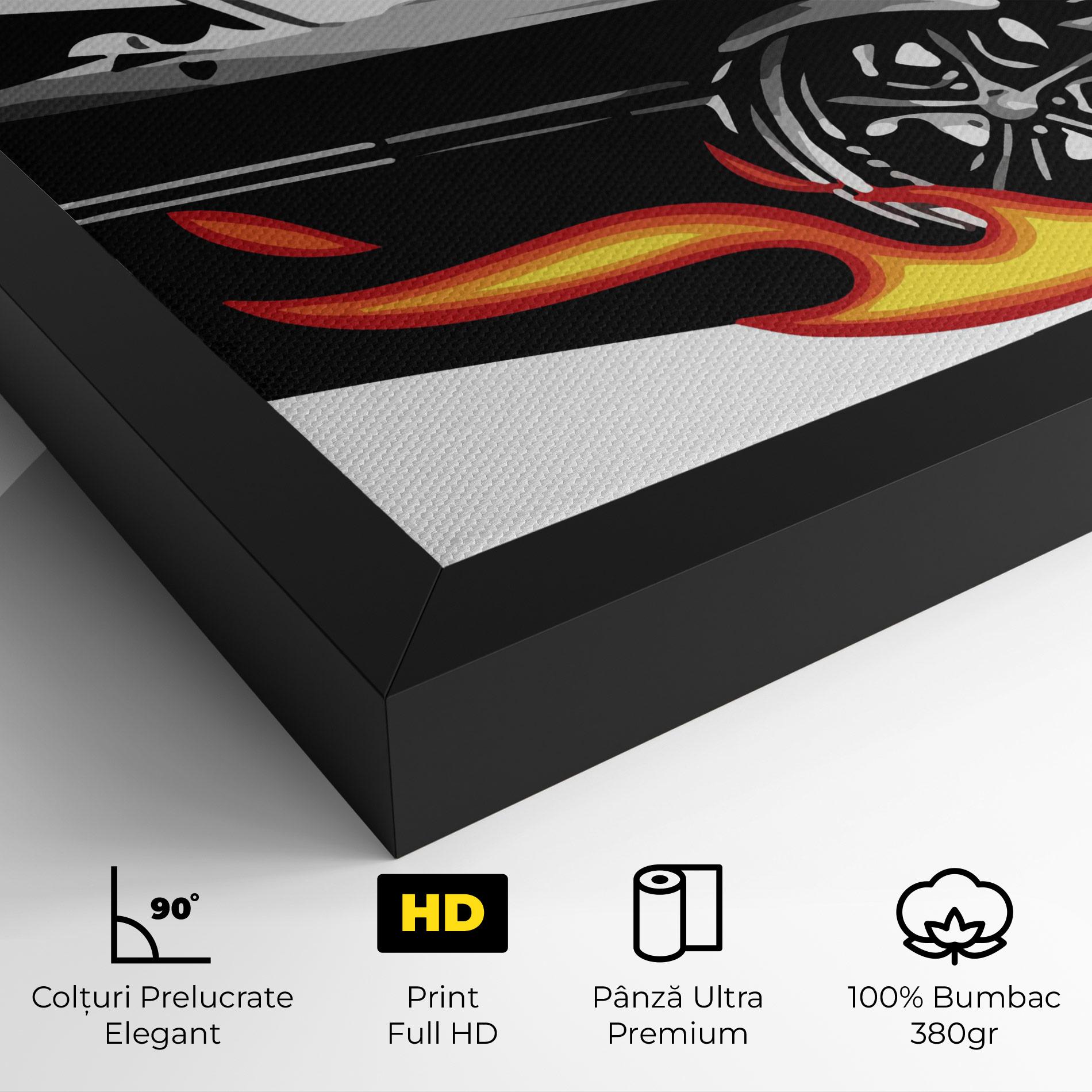 Tablou Canvas Fire Black Car mockup 4