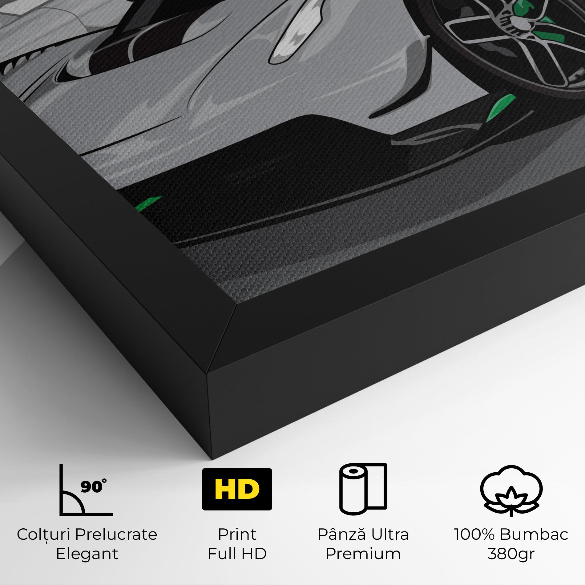 Tablou Canvas Grey Sport Car mockup 4