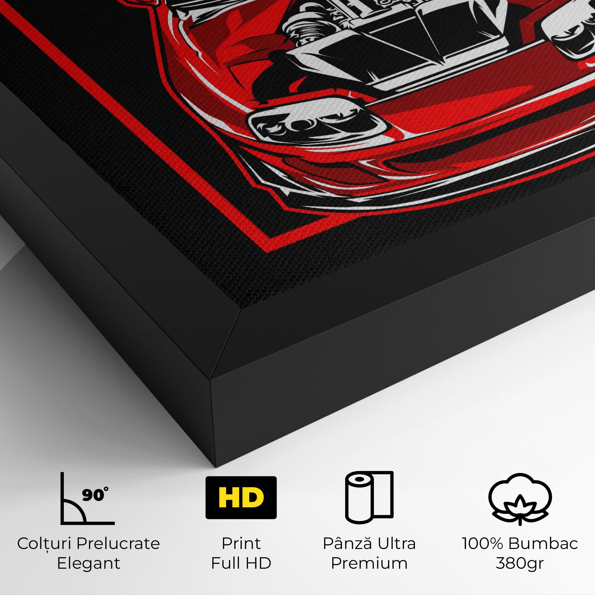Tablou Canvas Japanese Red Car mockup 4