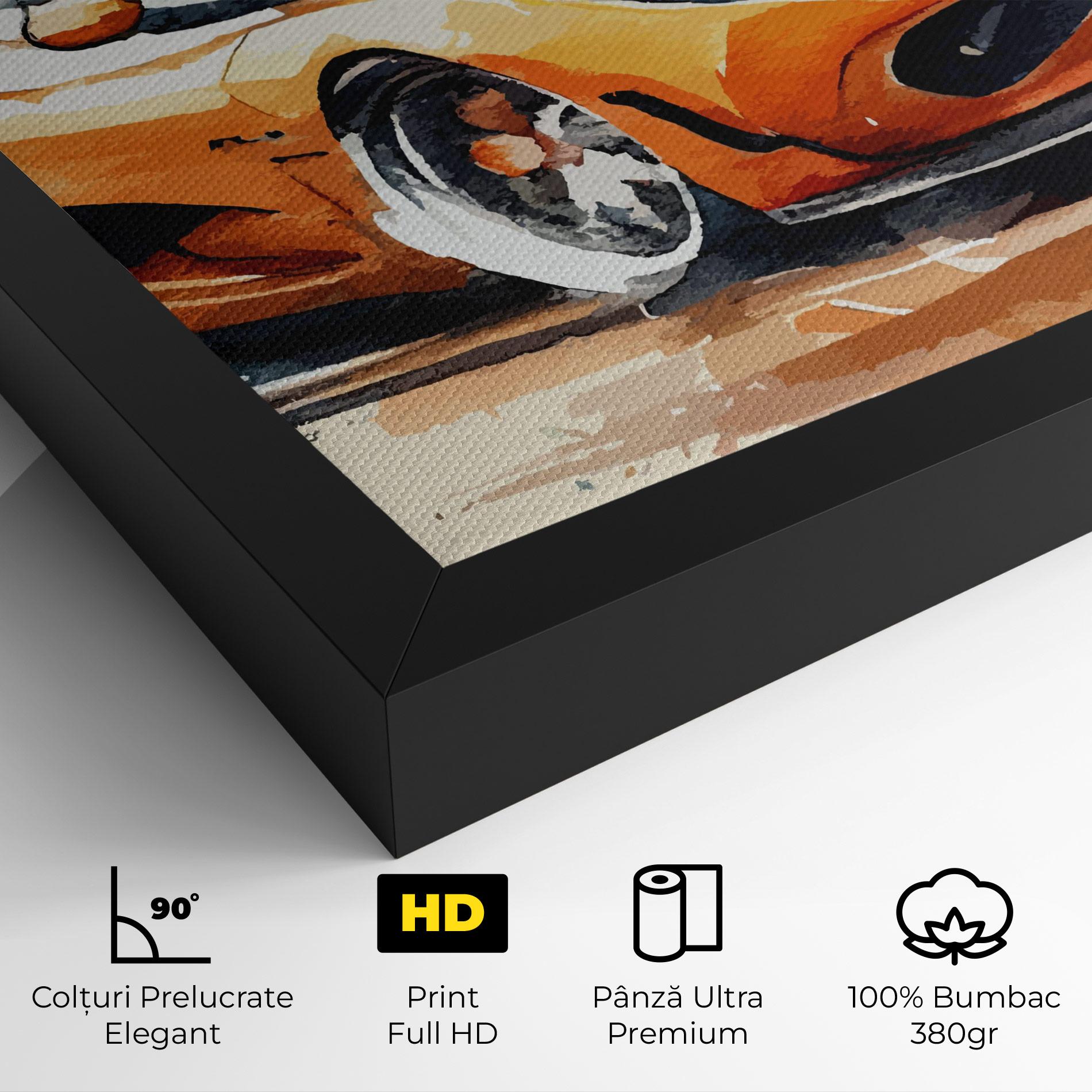 Tablou Canvas Orange Paint Car mockup 4