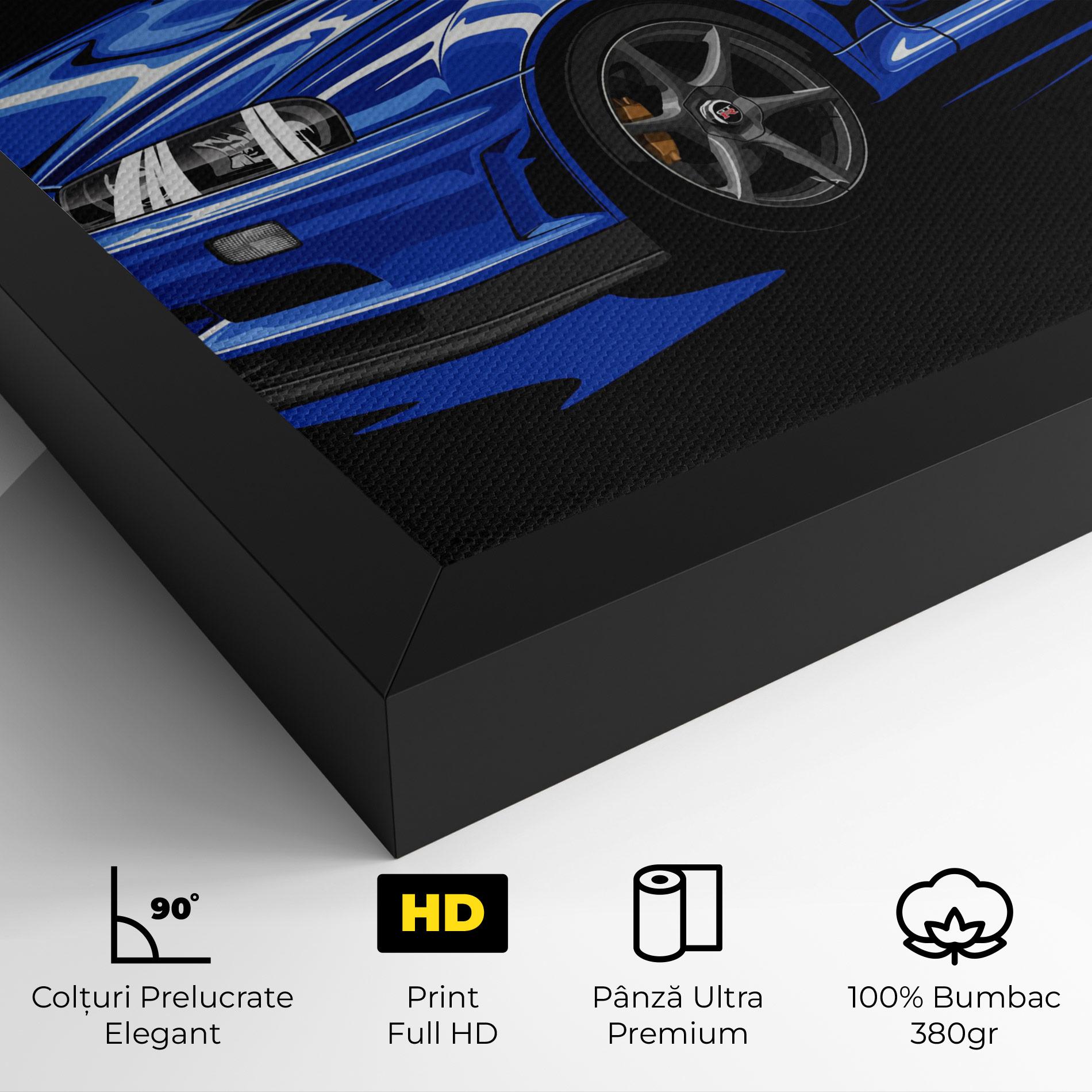Tablou Canvas Sport Blue Car mockup 4