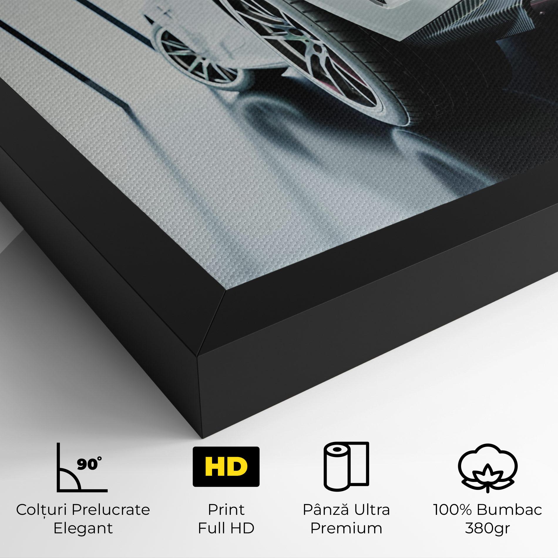 Tablou Canvas White Mercedes Amg mockup 4