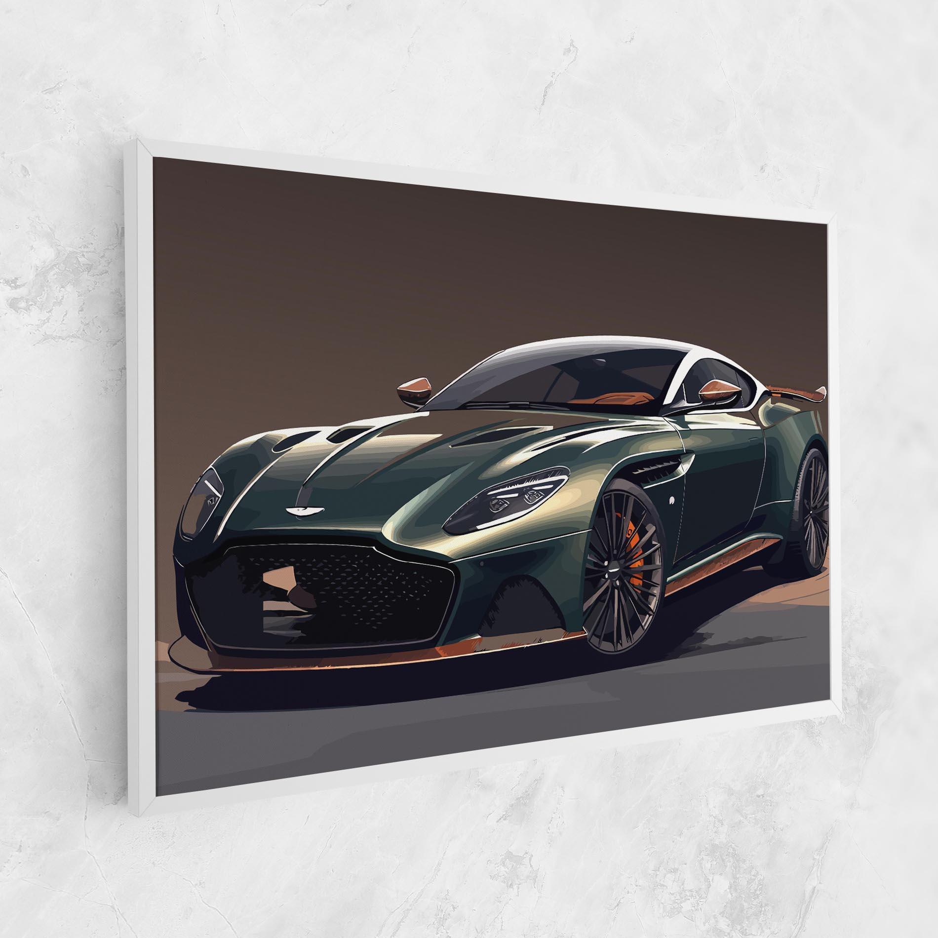 Tablou Canvas Dark Green Car mockup 1