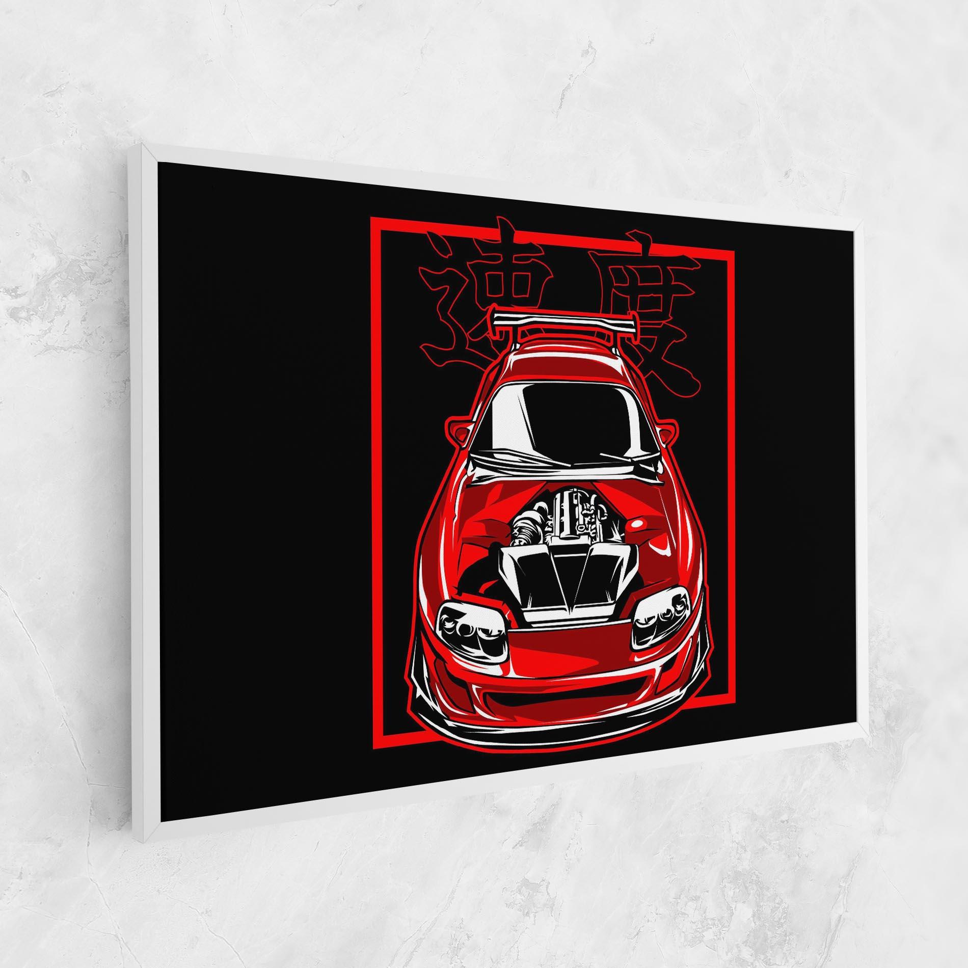 Tablou Canvas Japanese Red Car mockup 1