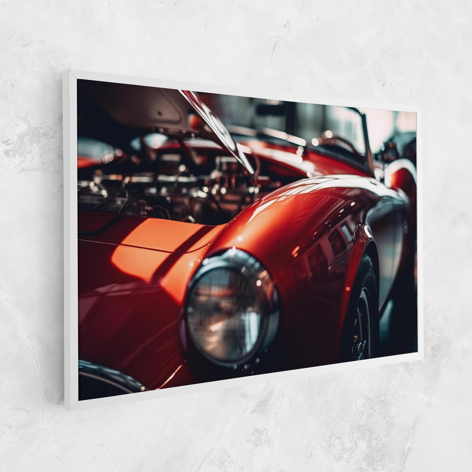 Tablou Canvas Old Vintage Red Car mockup 1