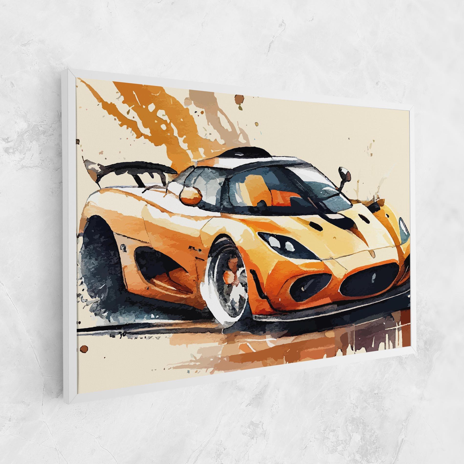 Tablou Canvas Orange Paint Car mockup 1