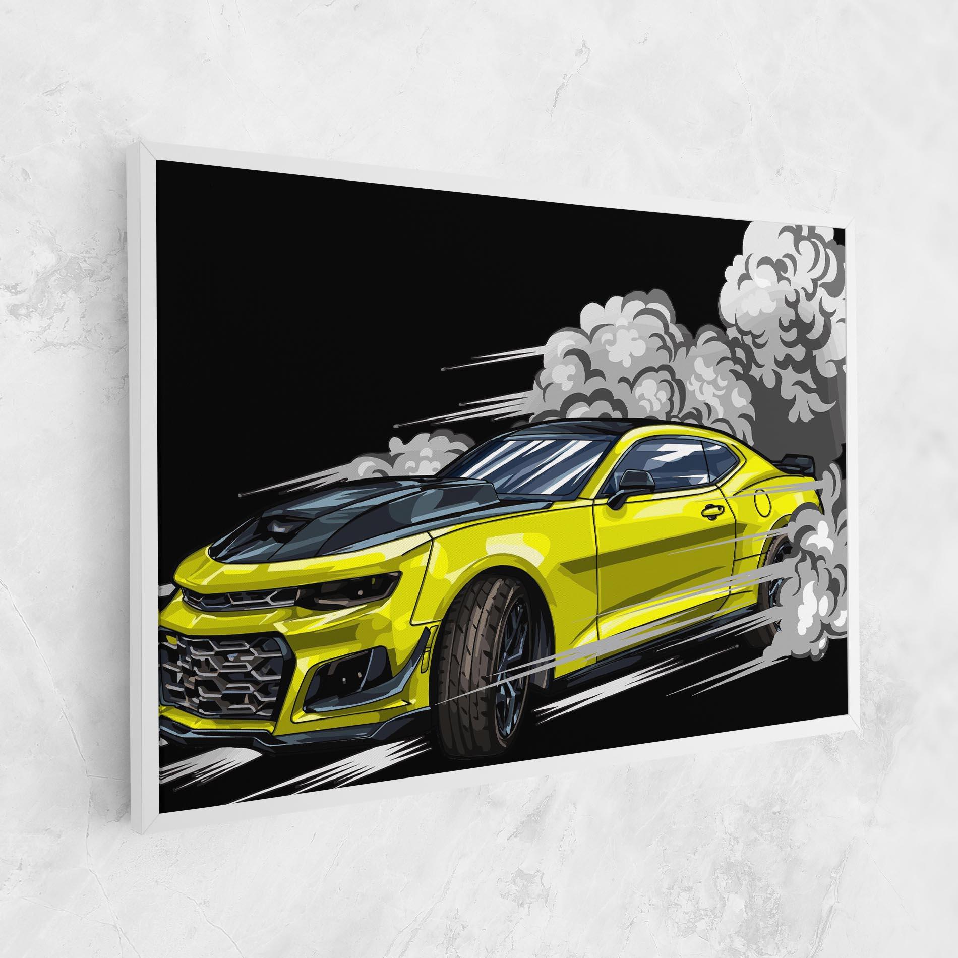 Tablou Canvas Racing Car Smoke mockup 1