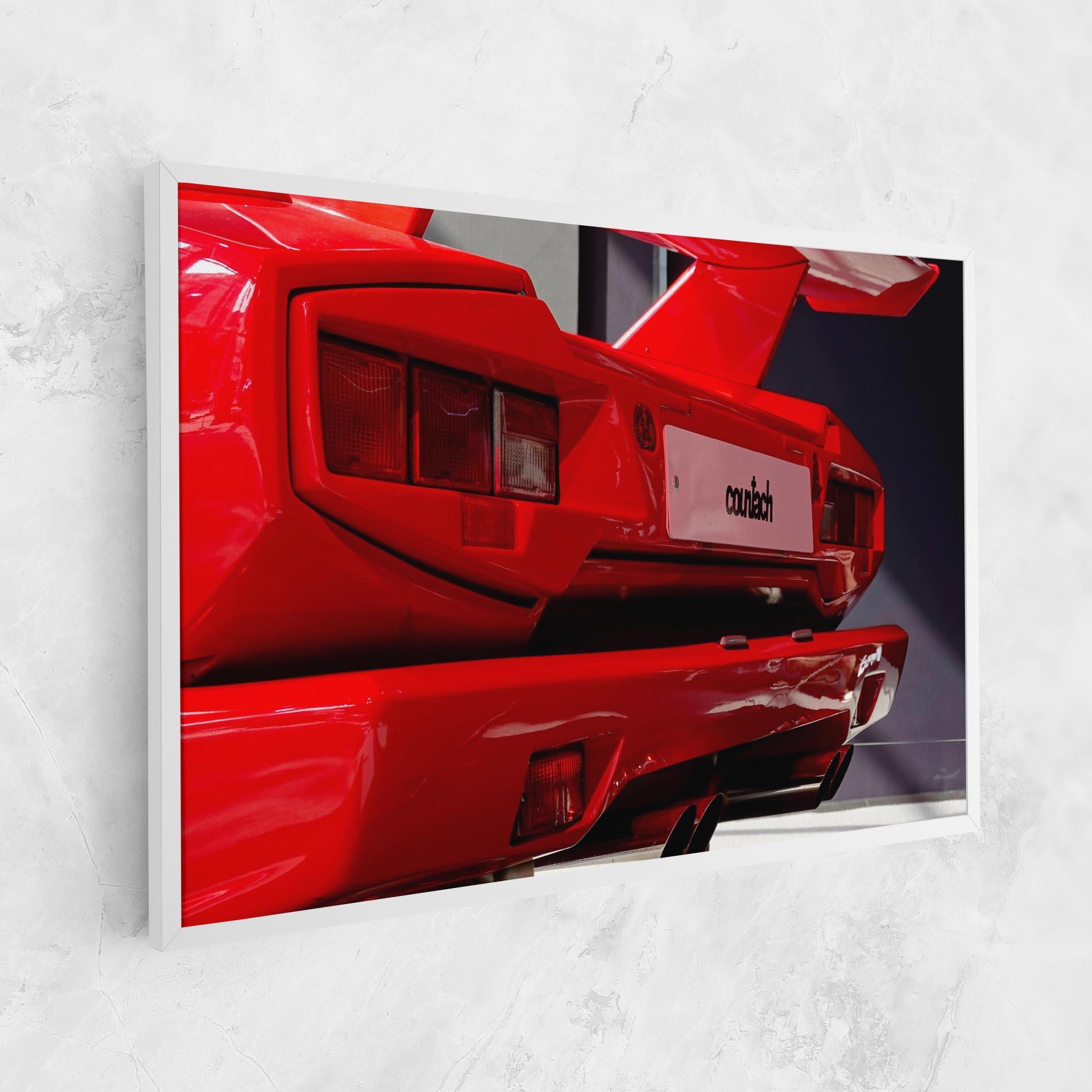 Tablou Canvas Red Rear Countach mockup 1
