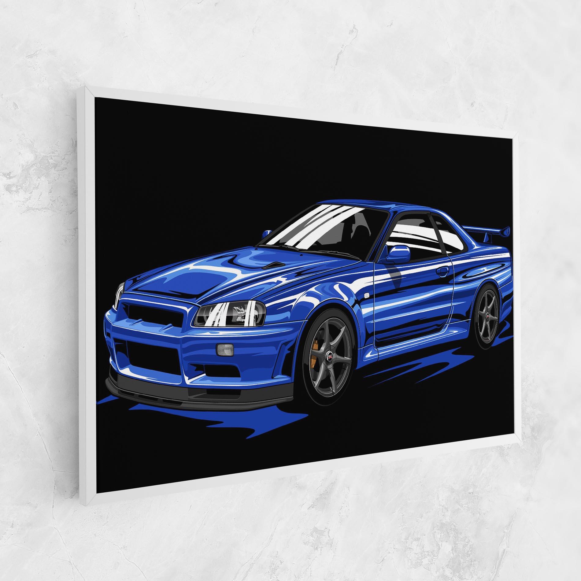 Tablou Canvas Sport Blue Car mockup 1