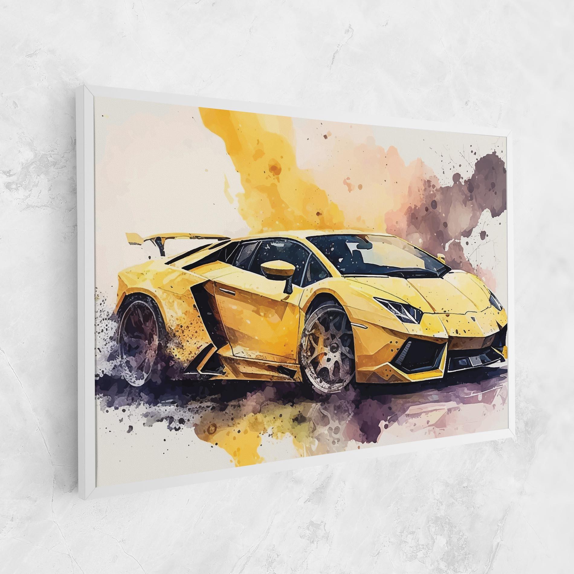 Tablou Canvas Watercolor Sport Car mockup 1