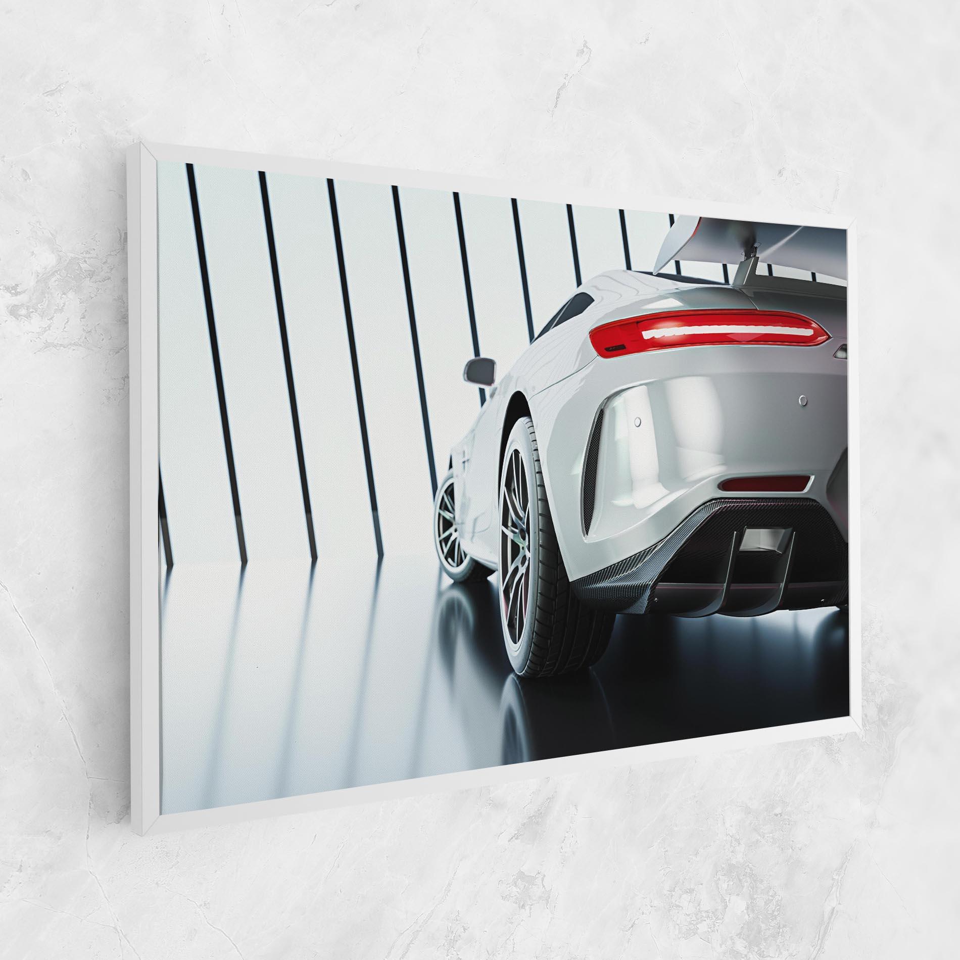 Tablou Canvas White Mercedes Amg mockup 1