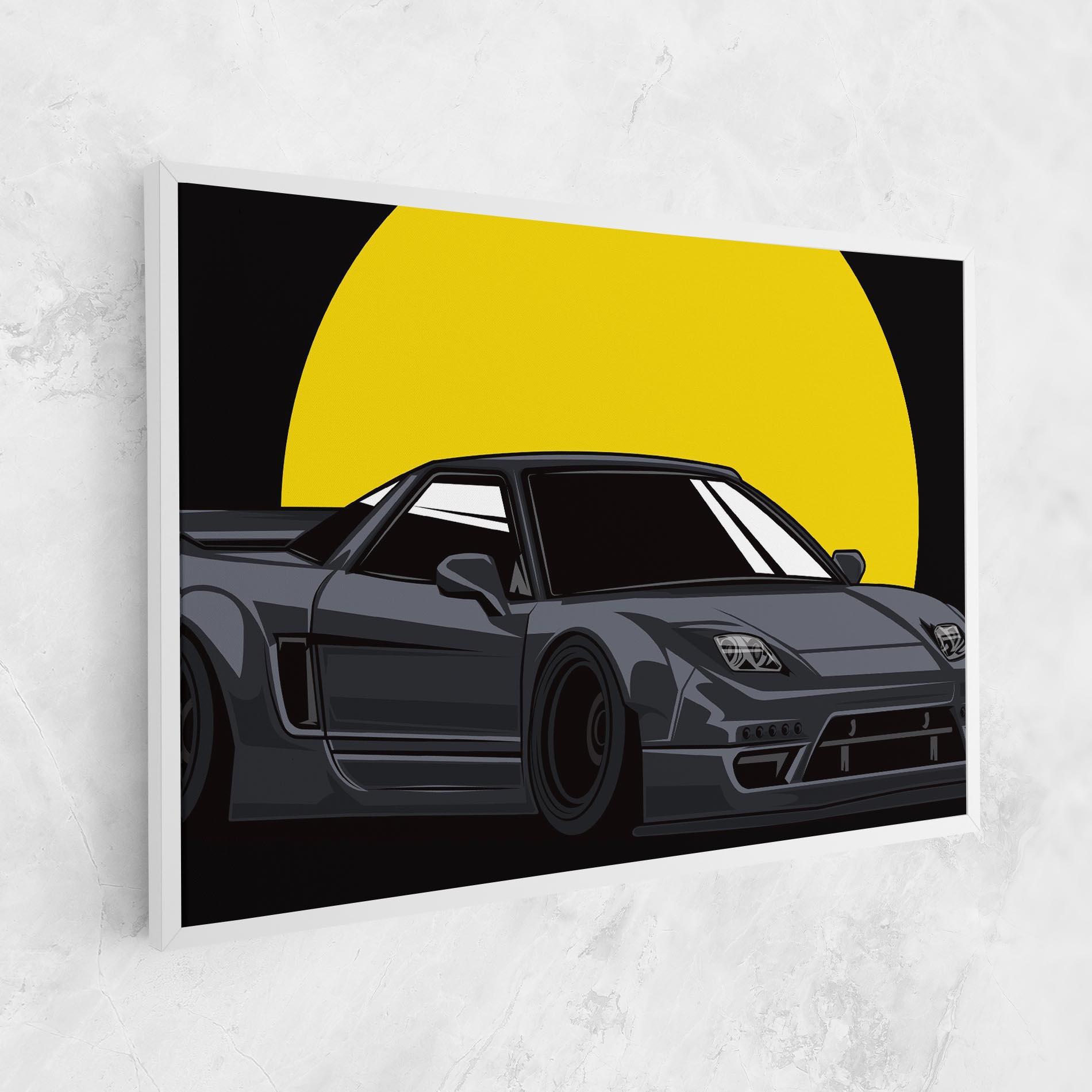 Tablou Canvas Yellow Sun Car mockup 1