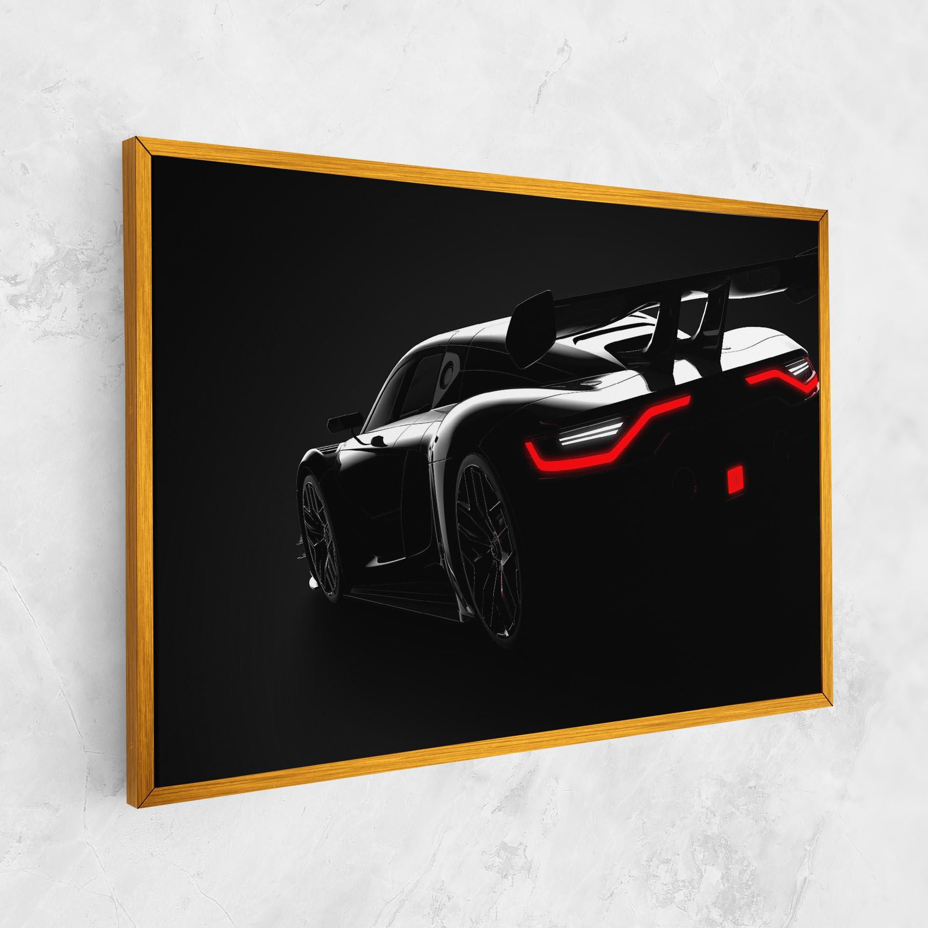 Tablou Canvas Black Hypercar Car mockup 1