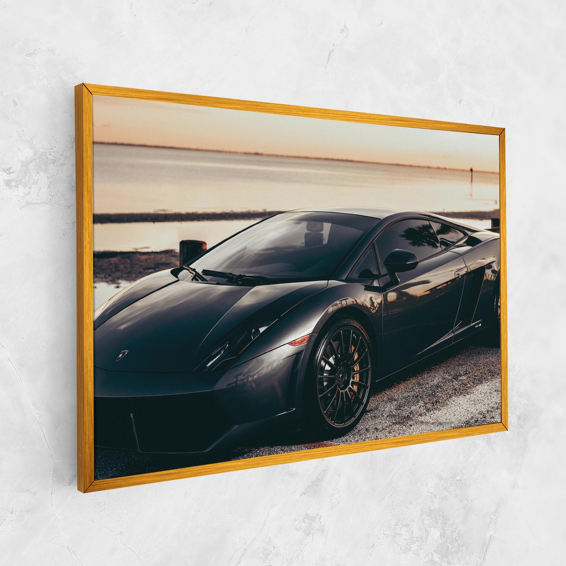 Tablou Canvas Black Lambo Sea mockup 1
