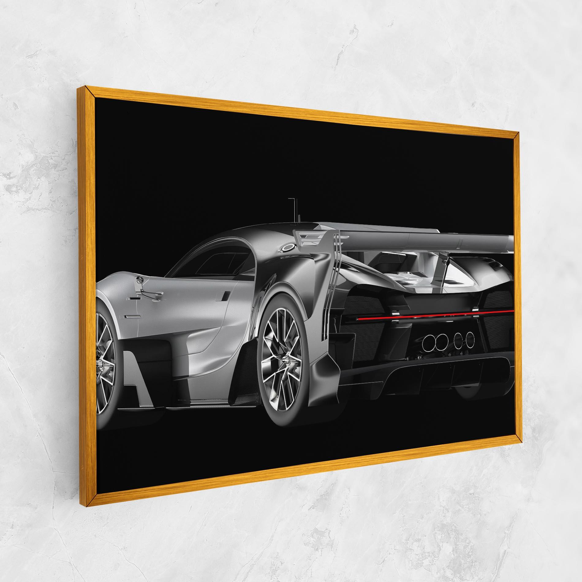 Tablou Canvas Black Rear Hypercar mockup 1