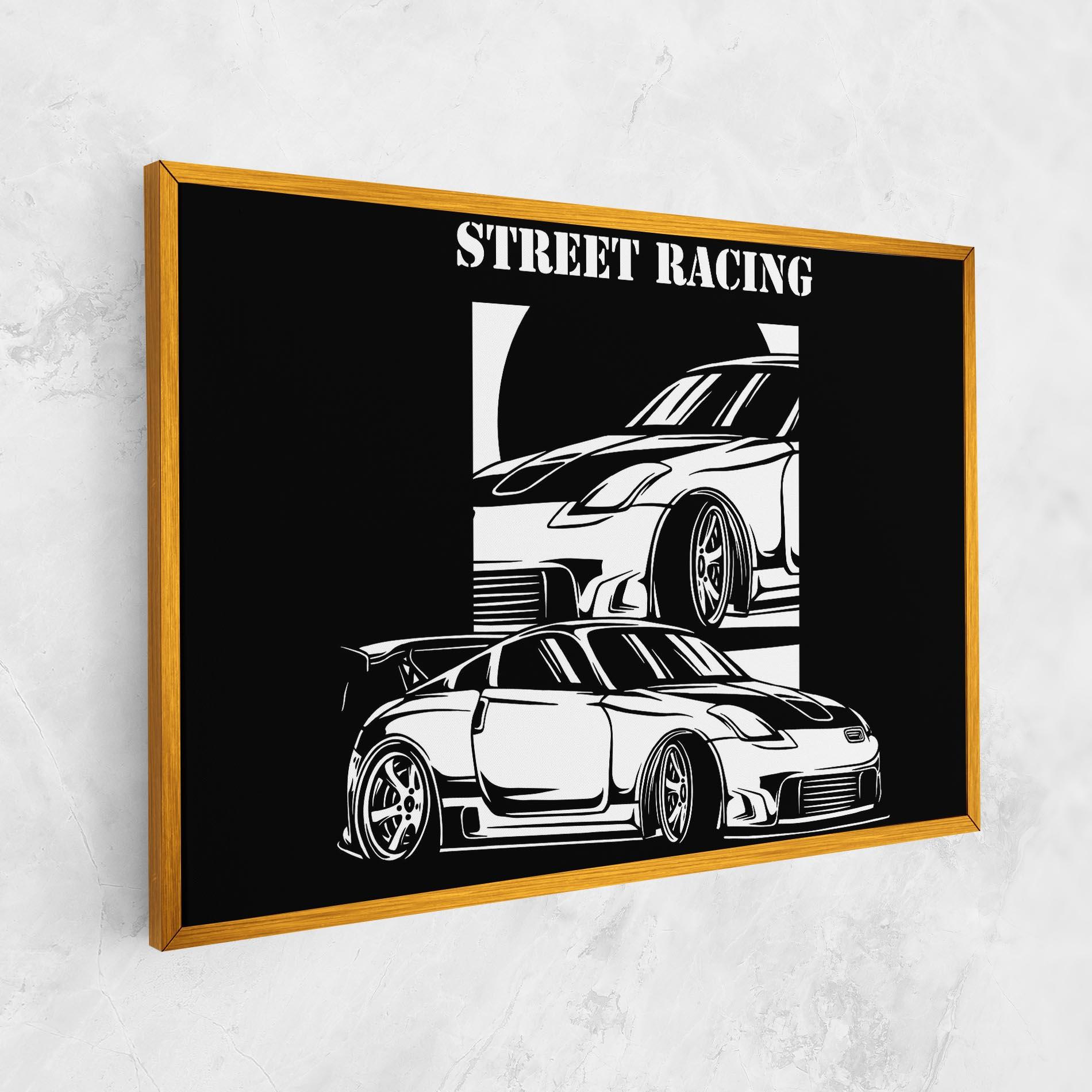 Tablou Canvas Car Street Racing mockup 1