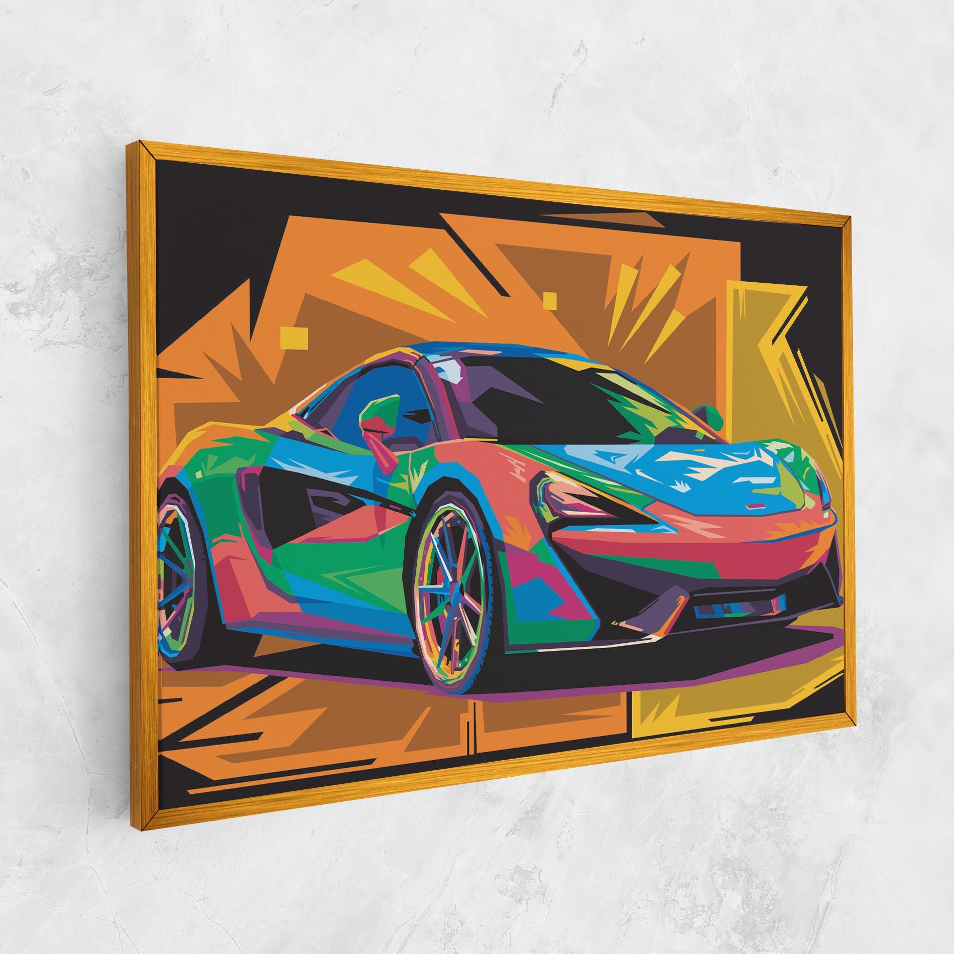 Tablou Canvas Colorful Sport Car mockup 1