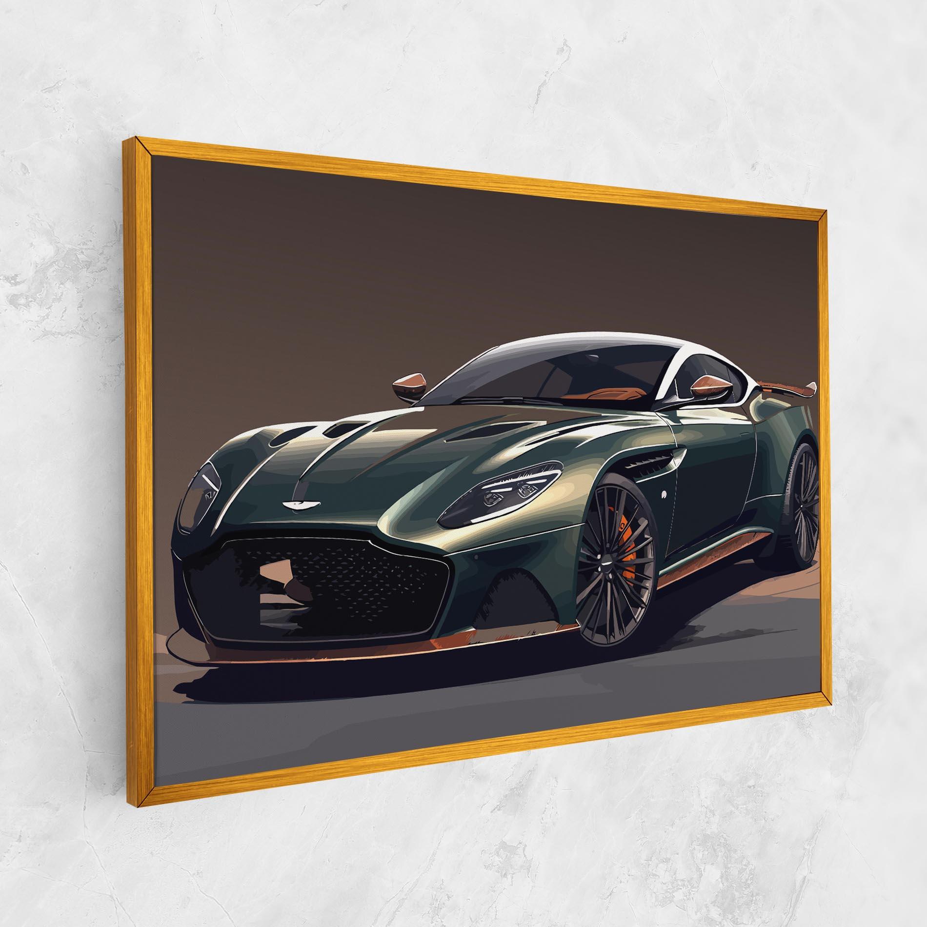Tablou Canvas Dark Green Car mockup 1