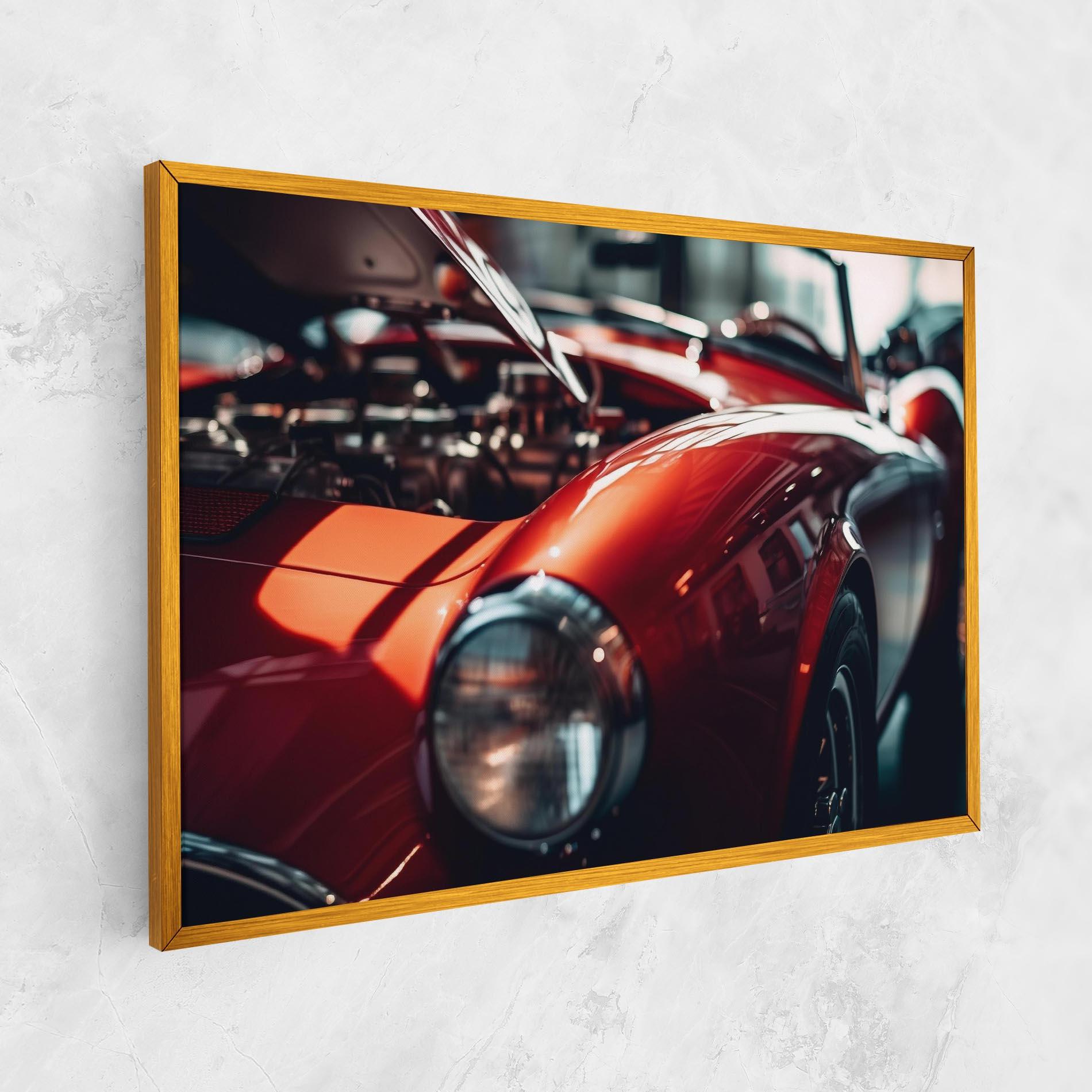 Tablou Canvas Old Vintage Red Car mockup 1