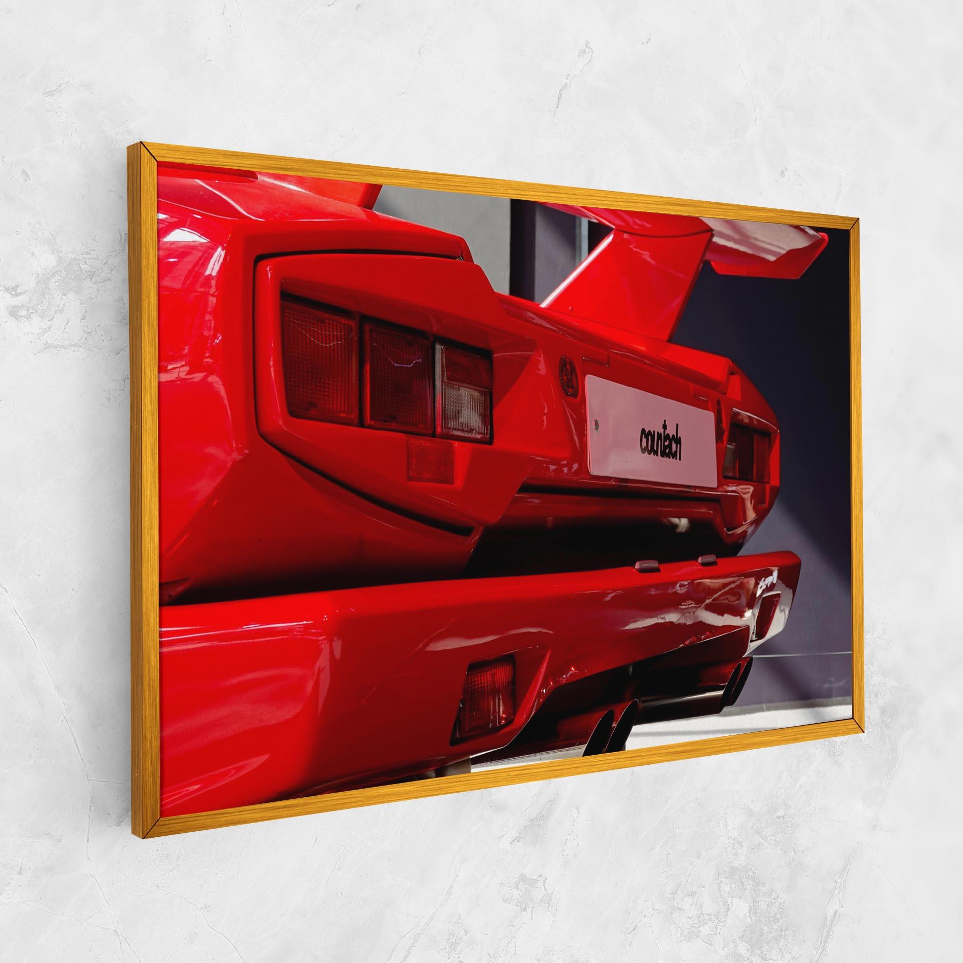 Tablou Canvas Red Rear Countach mockup 1
