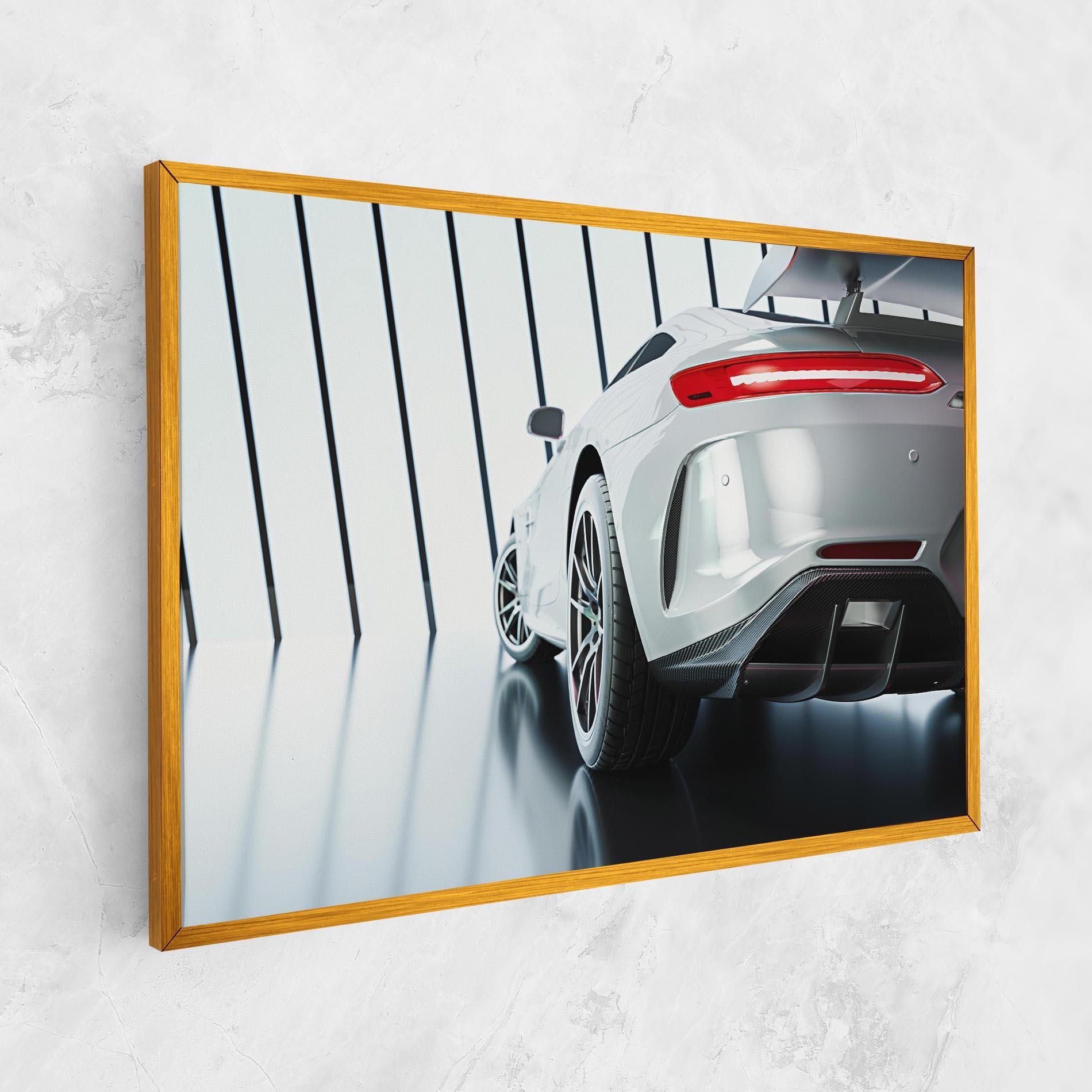 Tablou Canvas White Mercedes Amg mockup 1
