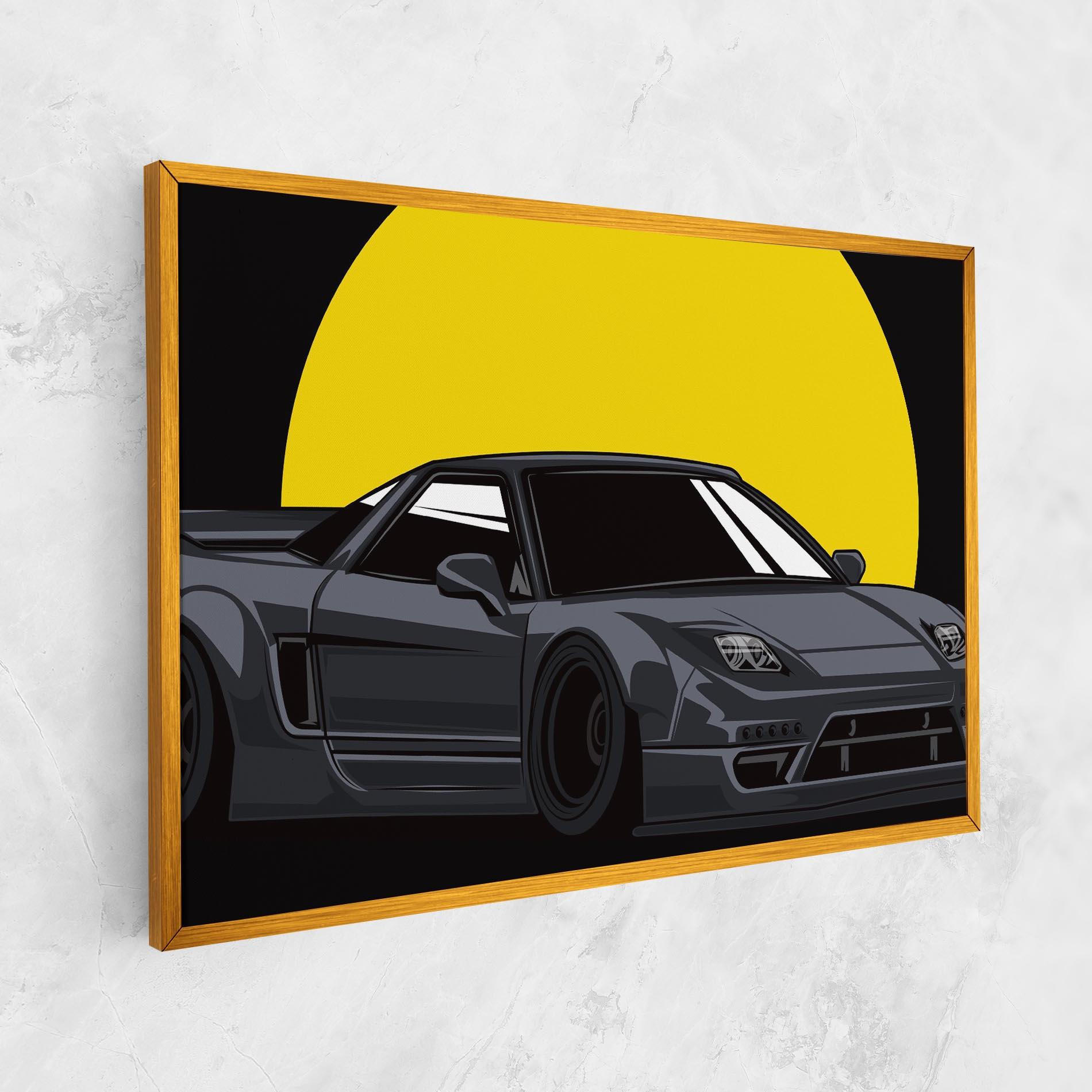 Tablou Canvas Yellow Sun Car mockup 1