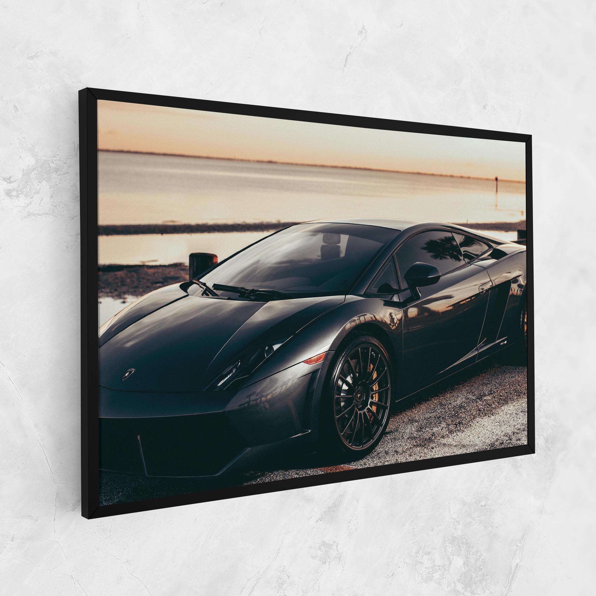 Tablou Canvas Black Lambo Sea mockup 1