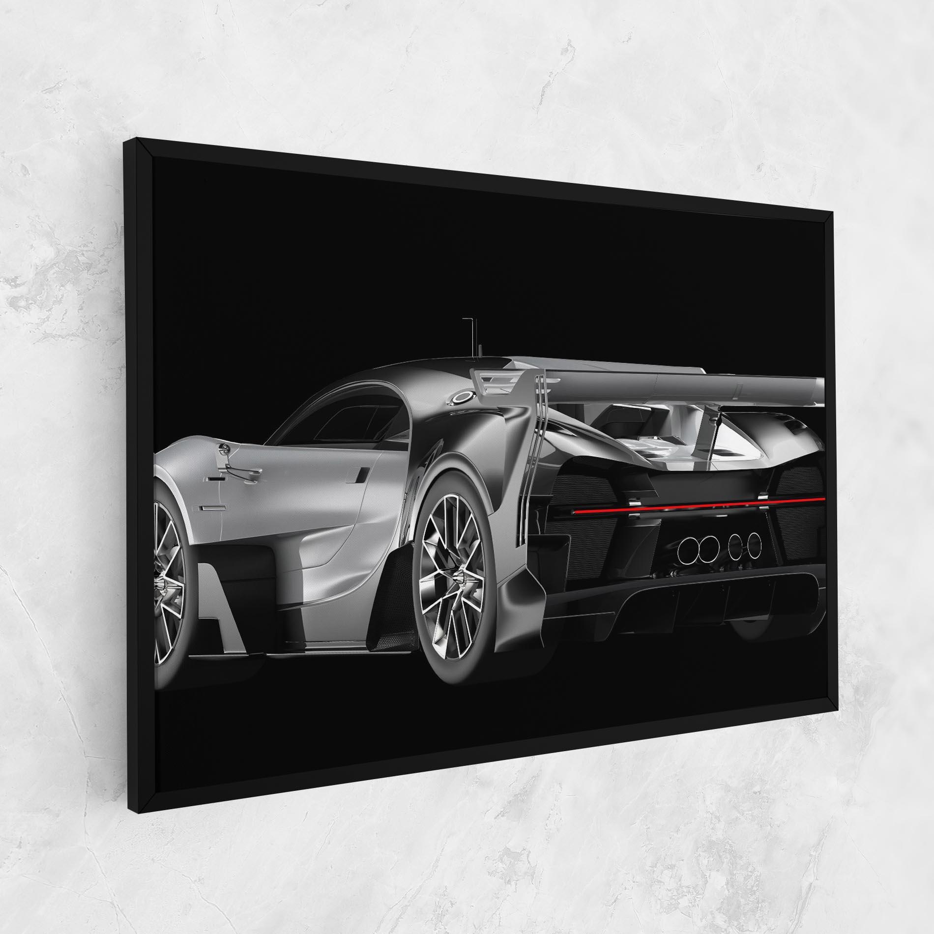 Tablou Canvas Black Rear Hypercar mockup 1