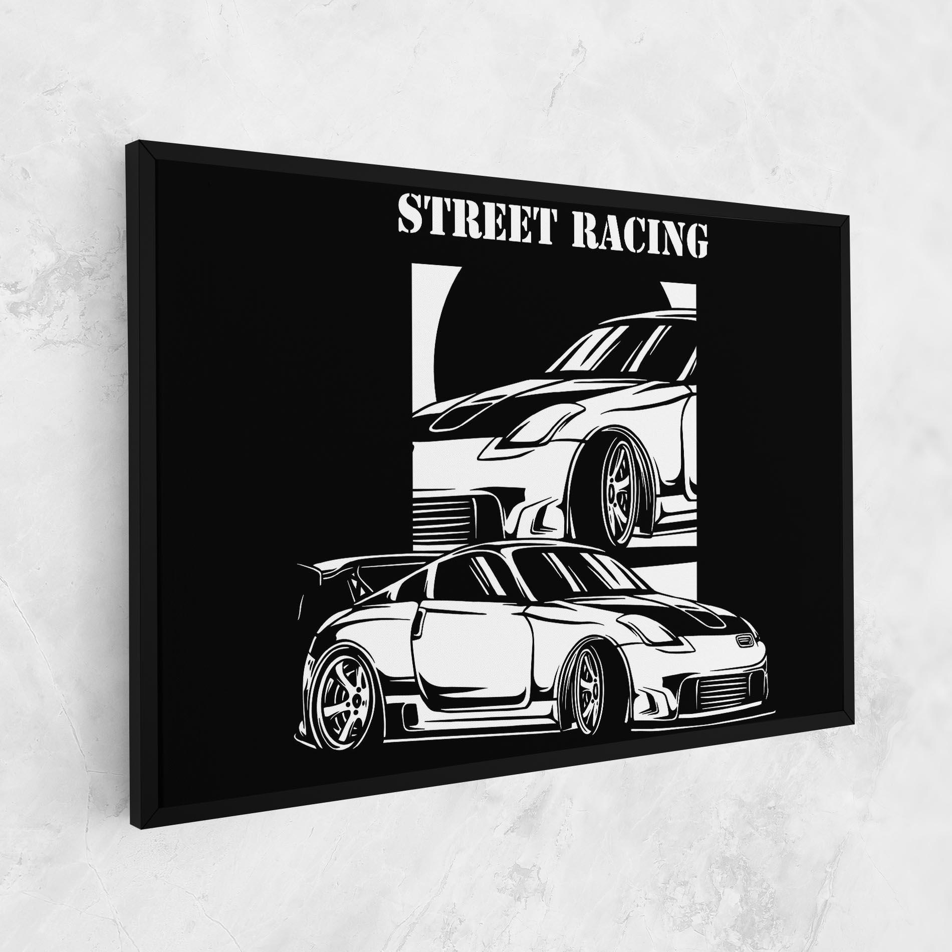 Tablou Canvas Car Street Racing mockup 1