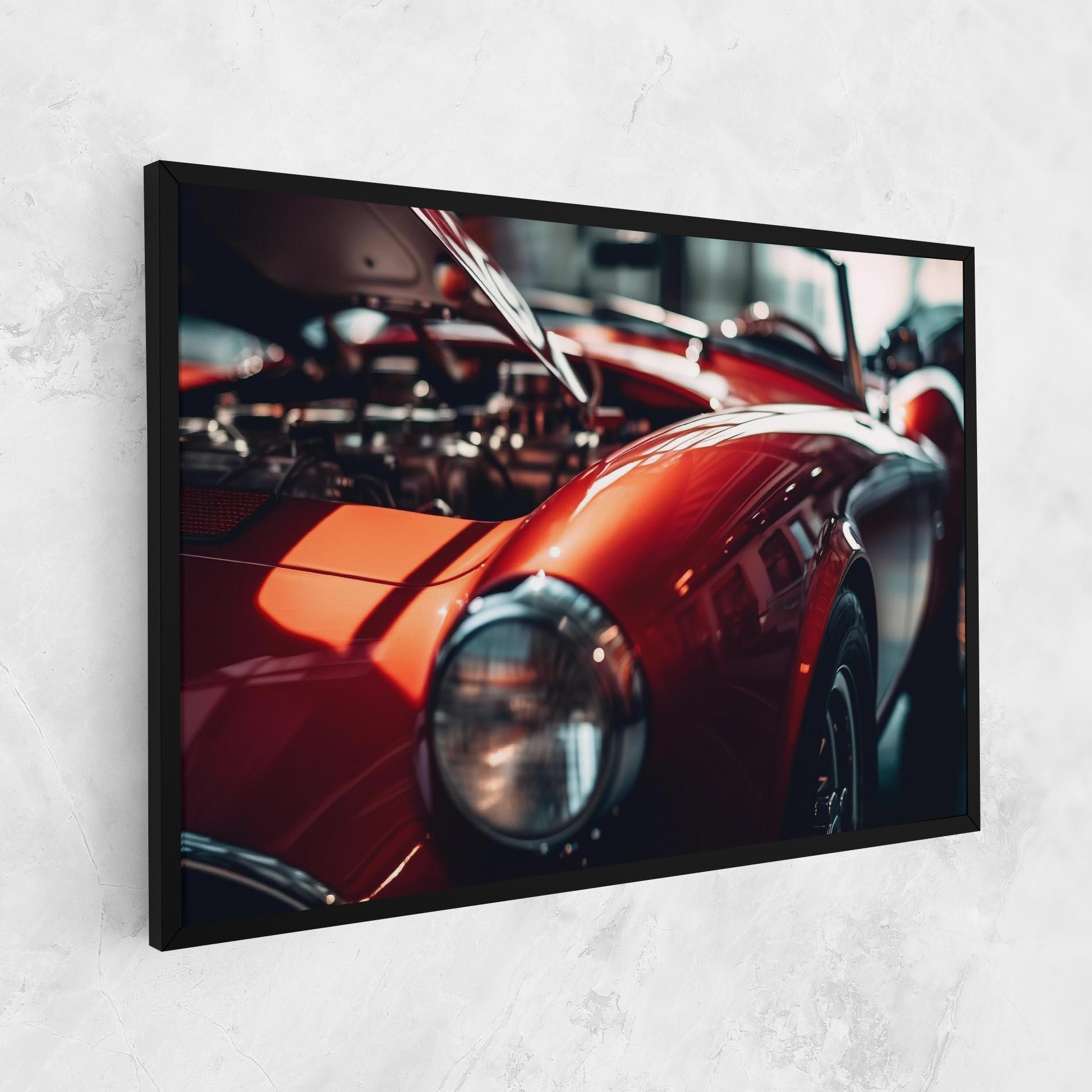 Tablou Canvas Old Vintage Red Car mockup 1