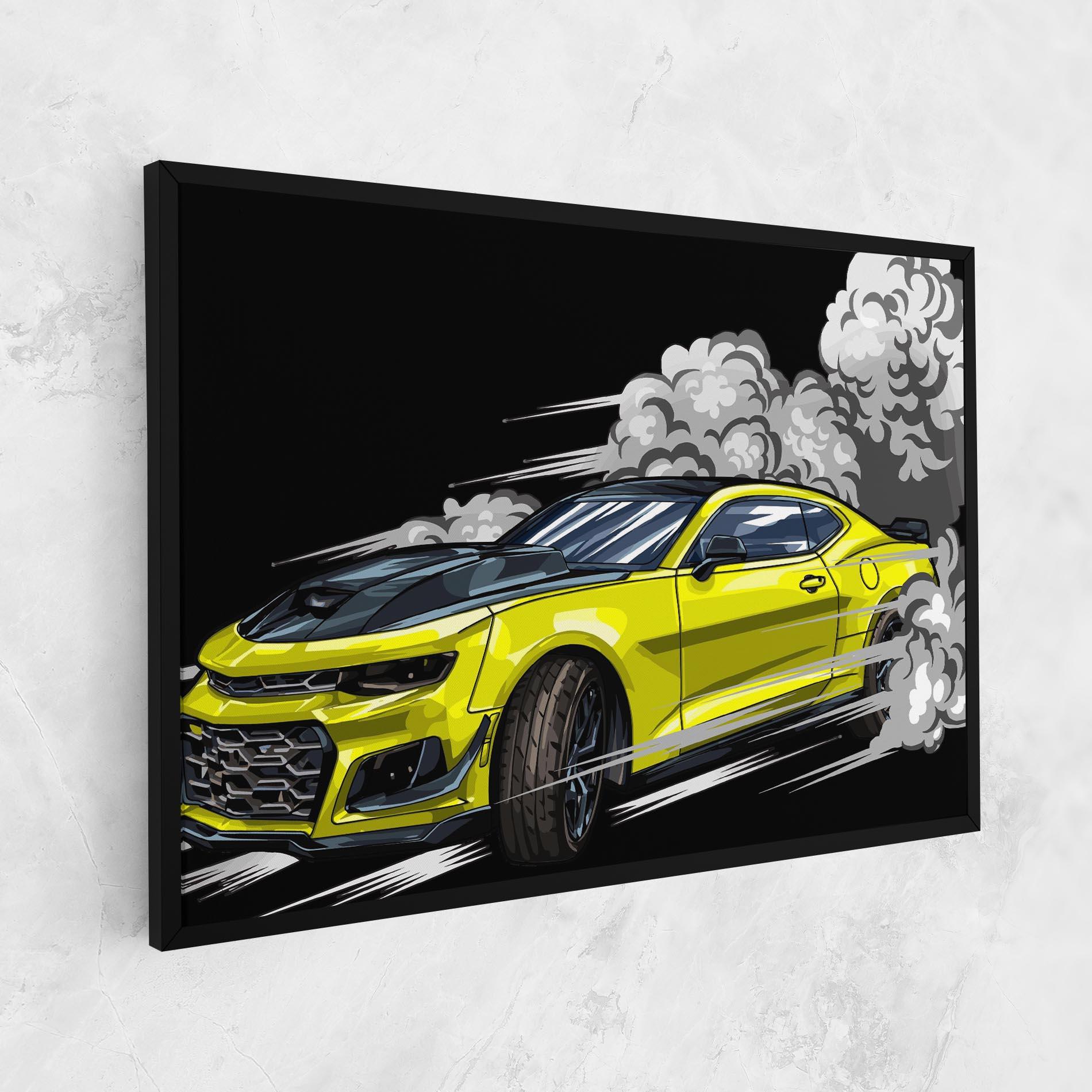 Tablou Canvas Racing Car Smoke mockup 1